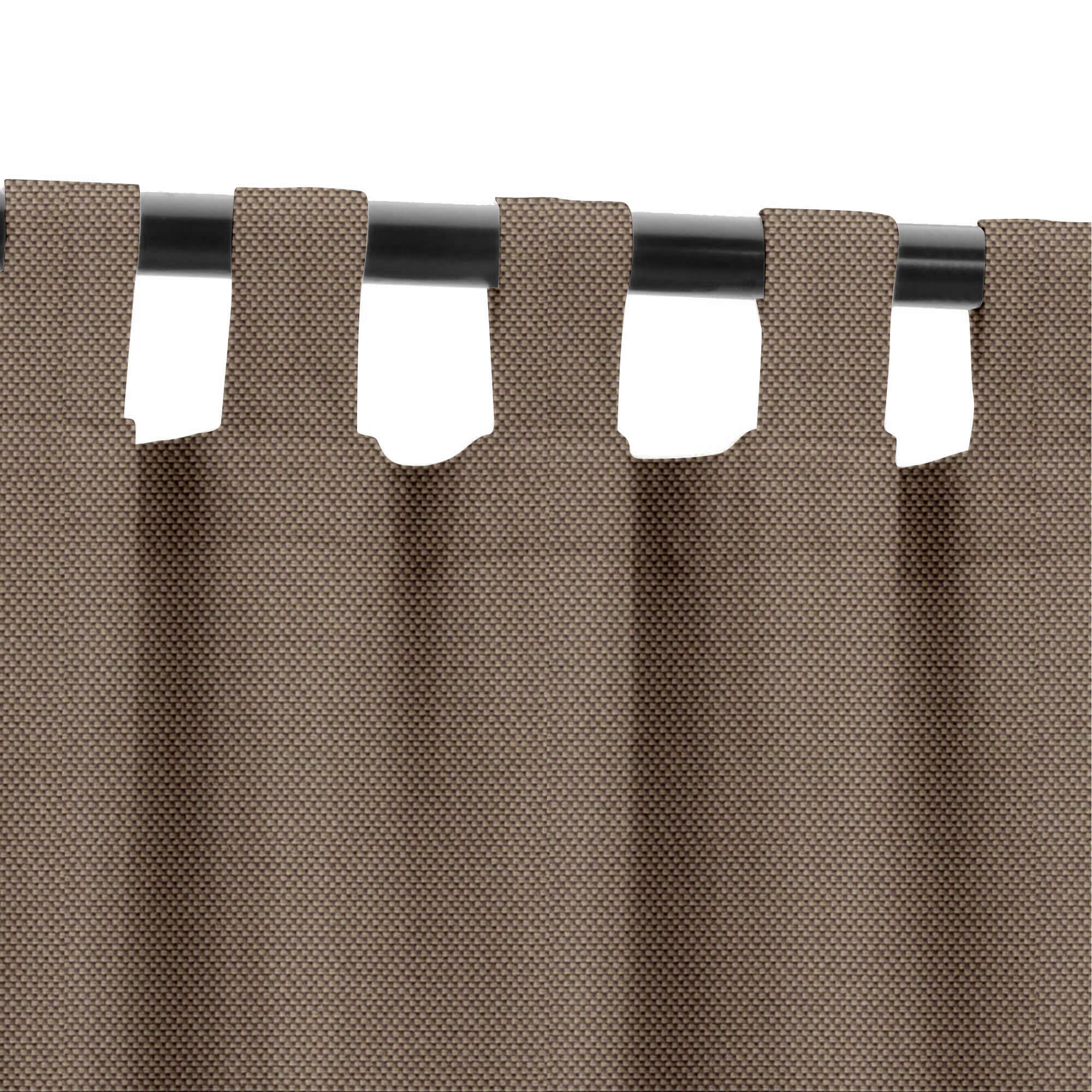 SNOWCITY Custom Sized Outdoor Curtains - Charcoal Tweed