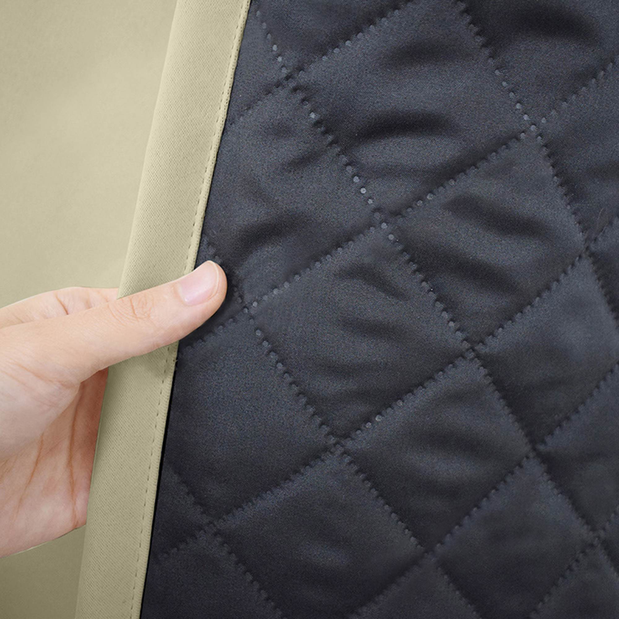 Insulated Outdoor Curtains for Winter - Light Beige