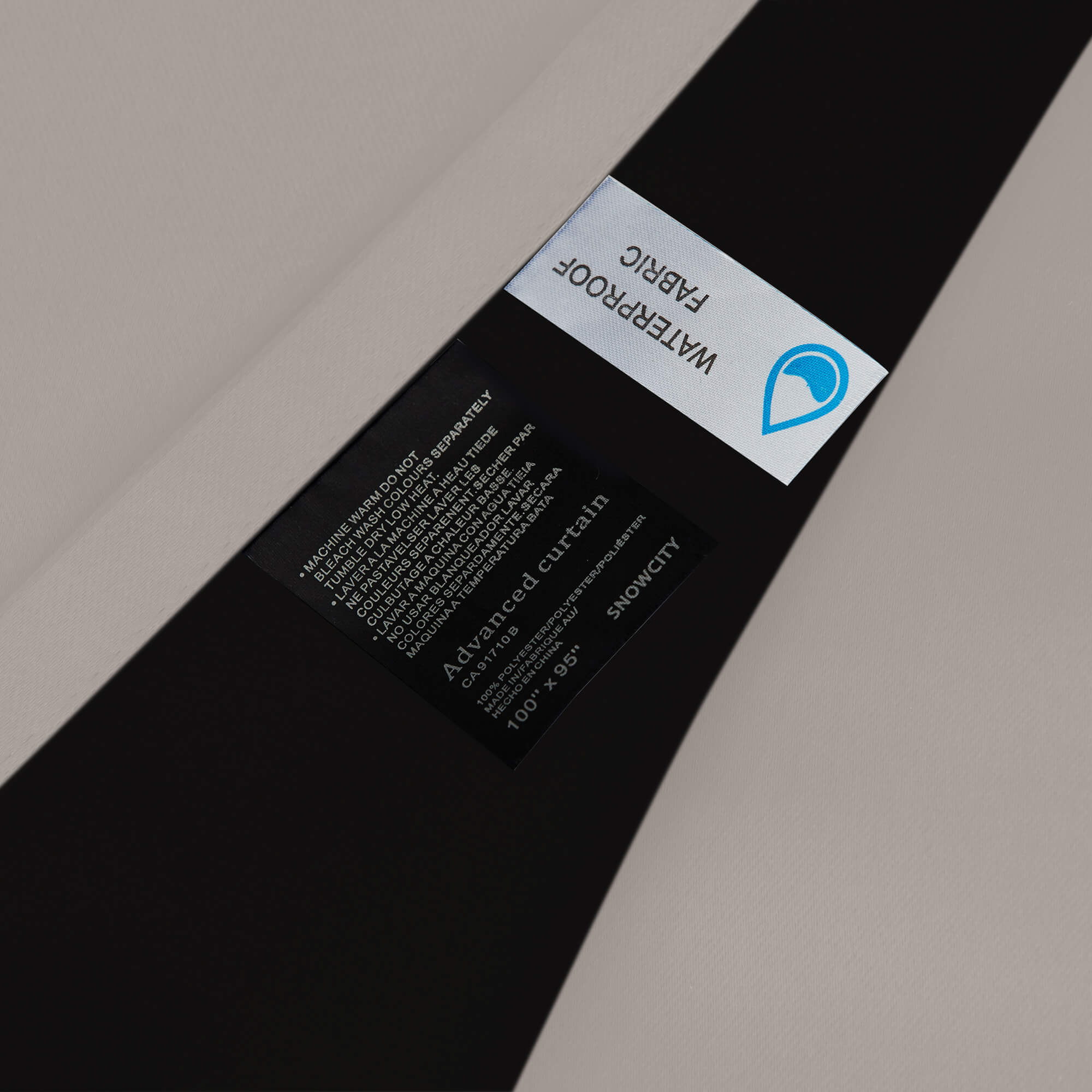 SNOWCITY Blackout Curtains Beige - Grommet Top