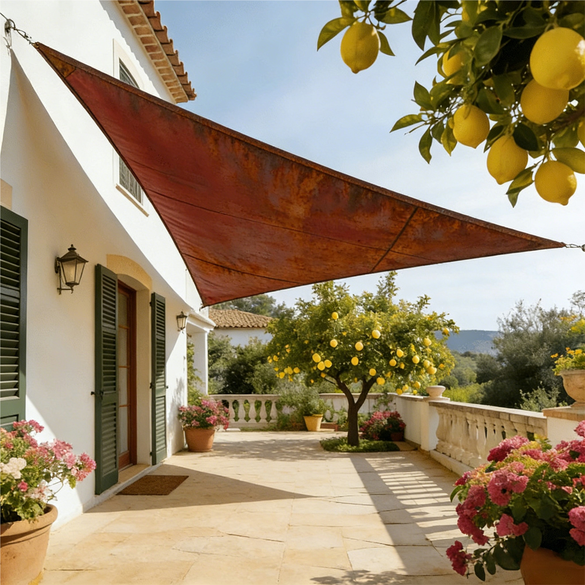 SNOWCITY Custom Triangle Oxford Sun Shade Sail for Patio