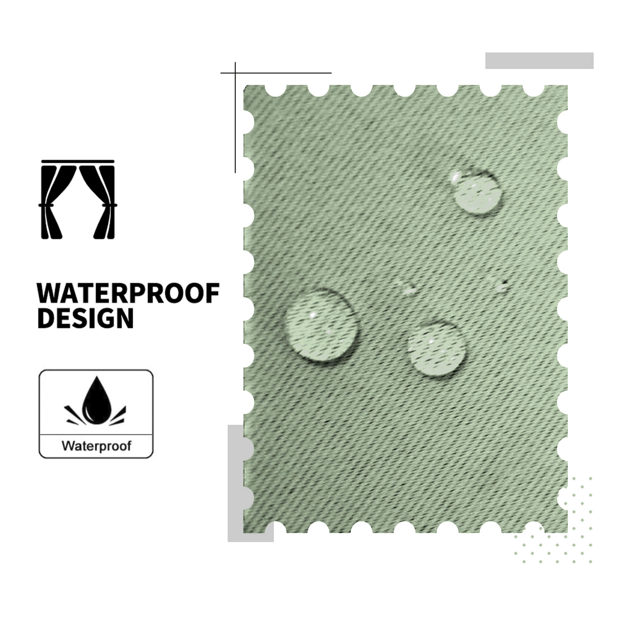 SNOWCITY Blackout Curtains Mint Green - Grommet Top