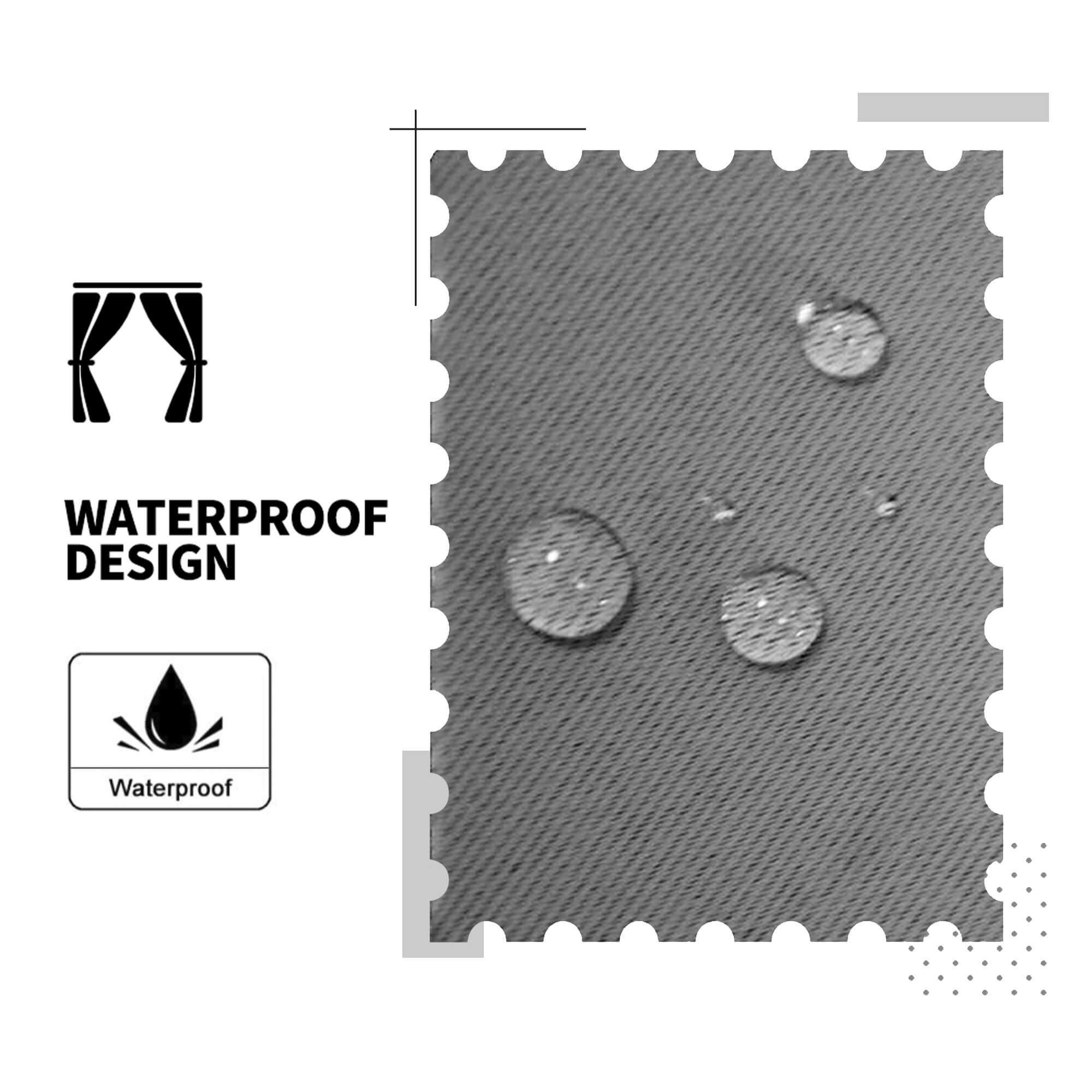 SNOWCITY Blackout Curtains Grey - Grommet Top