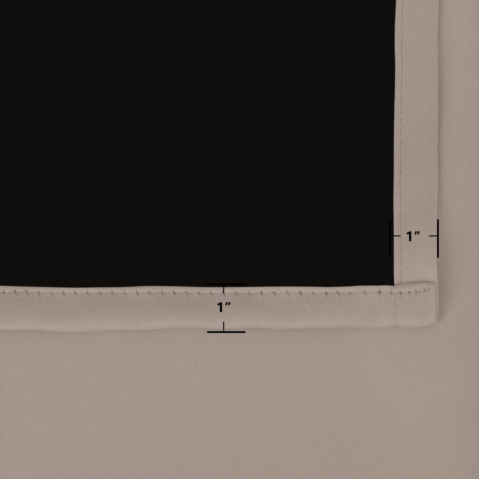 SNOWCITY Blackout Curtains Dark Beige - Grommet Top