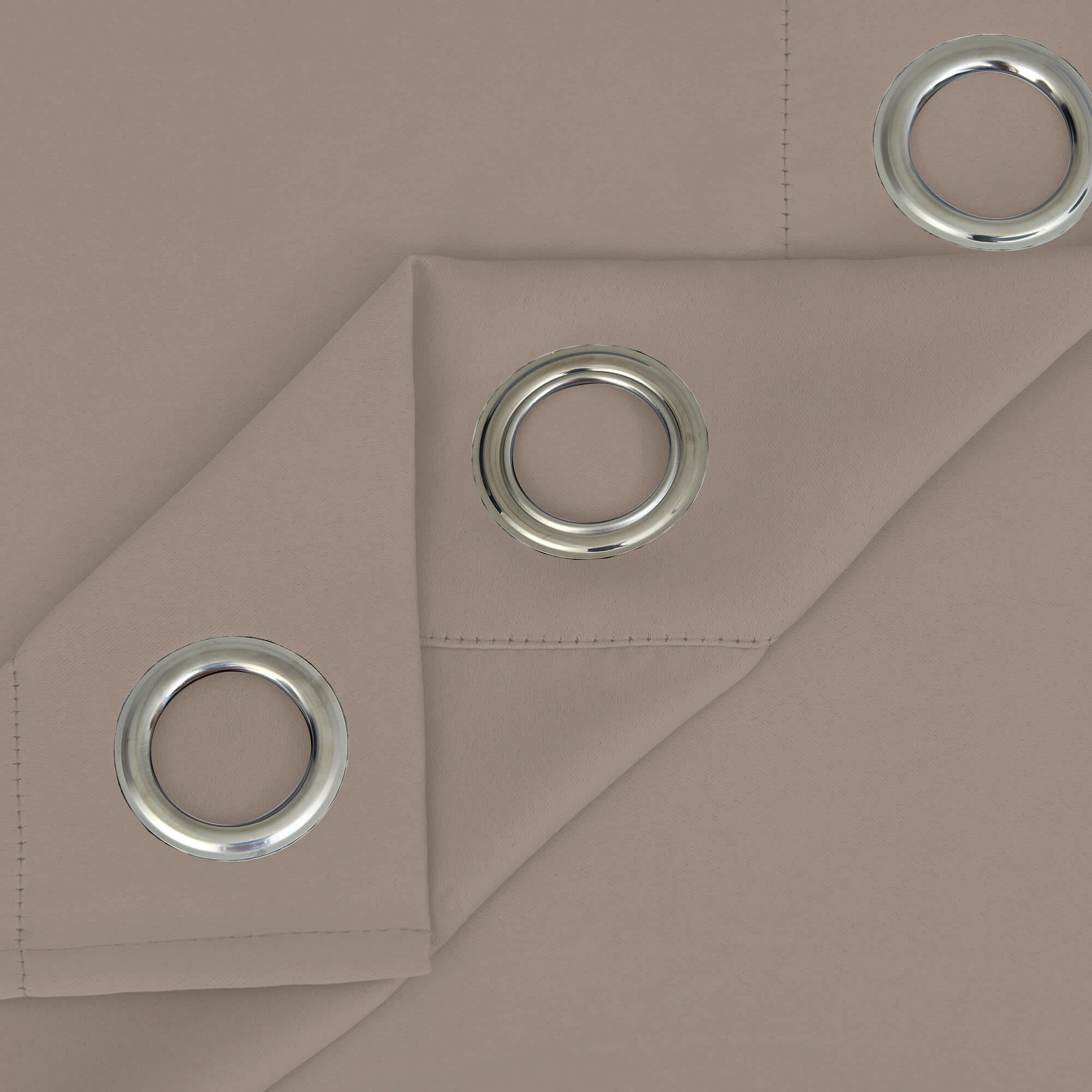 SNOWCITY Blackout Curtains Dark Beige - Grommet Top