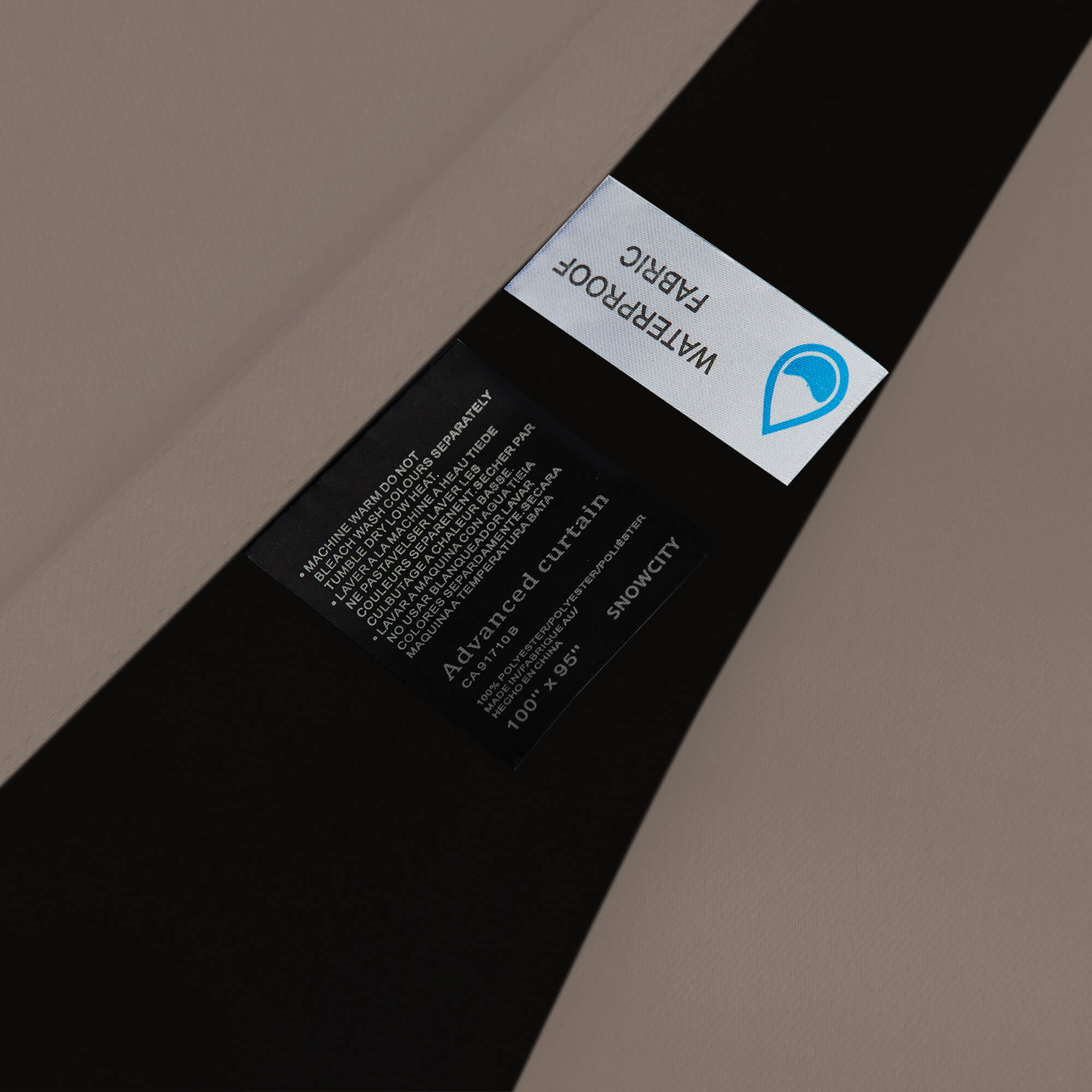 SNOWCITY Blackout Curtains Dark Beige - Grommet Top