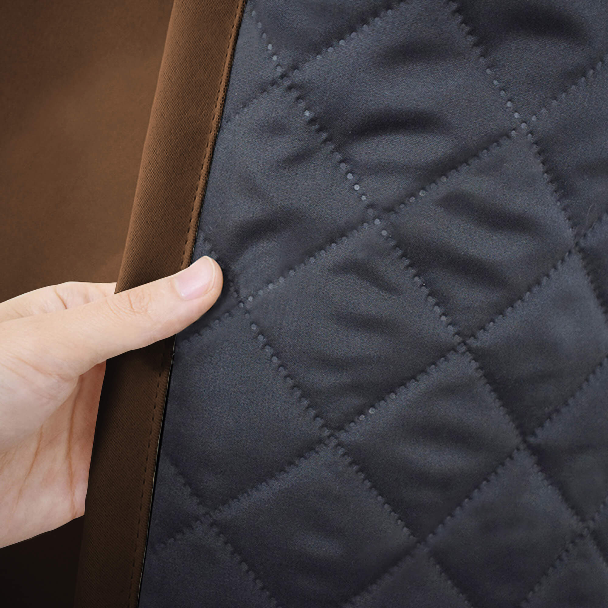 Insulated Outdoor Curtains for Winter - Coffee