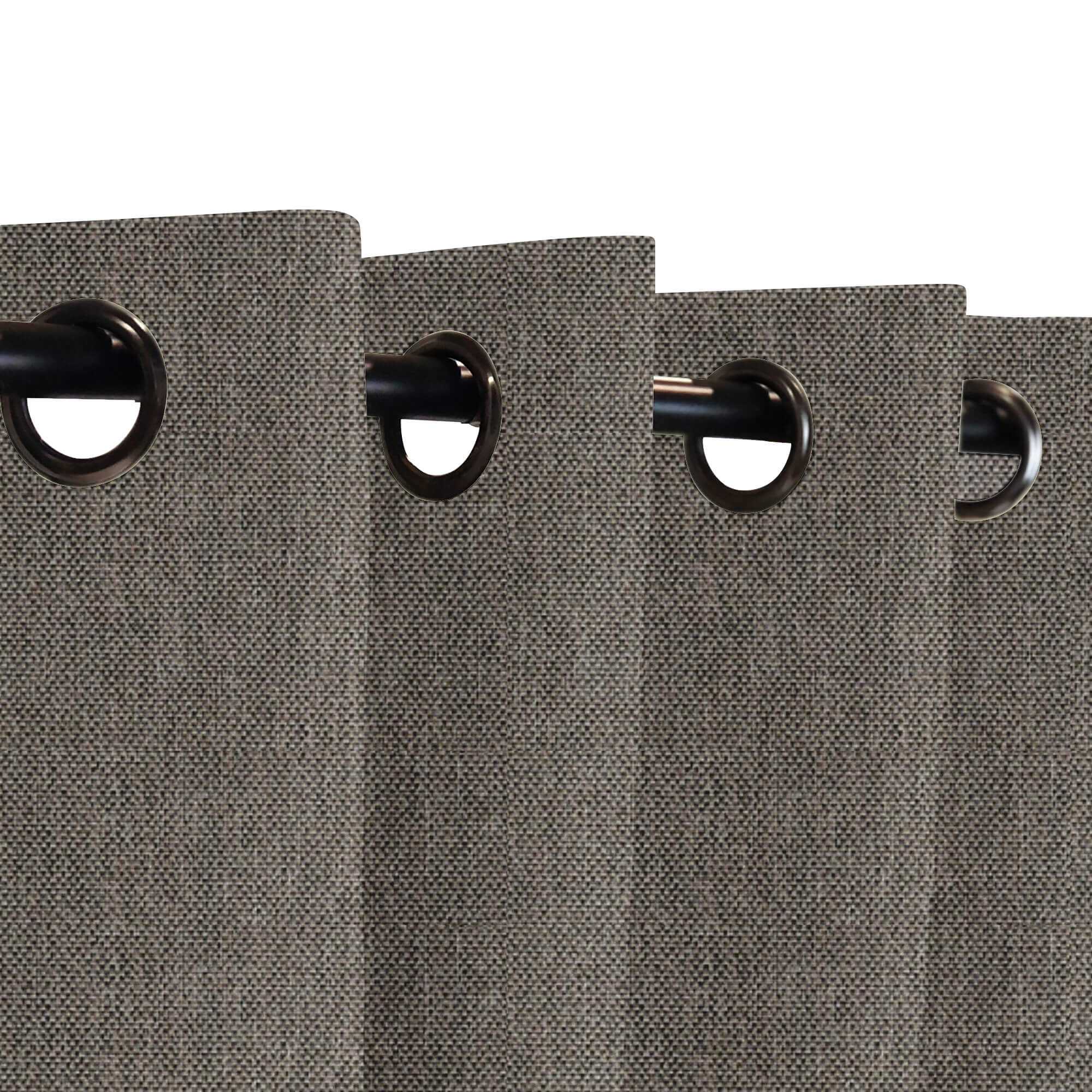 SNOWCITY Custom Sized Outdoor Curtains - Dark Gray