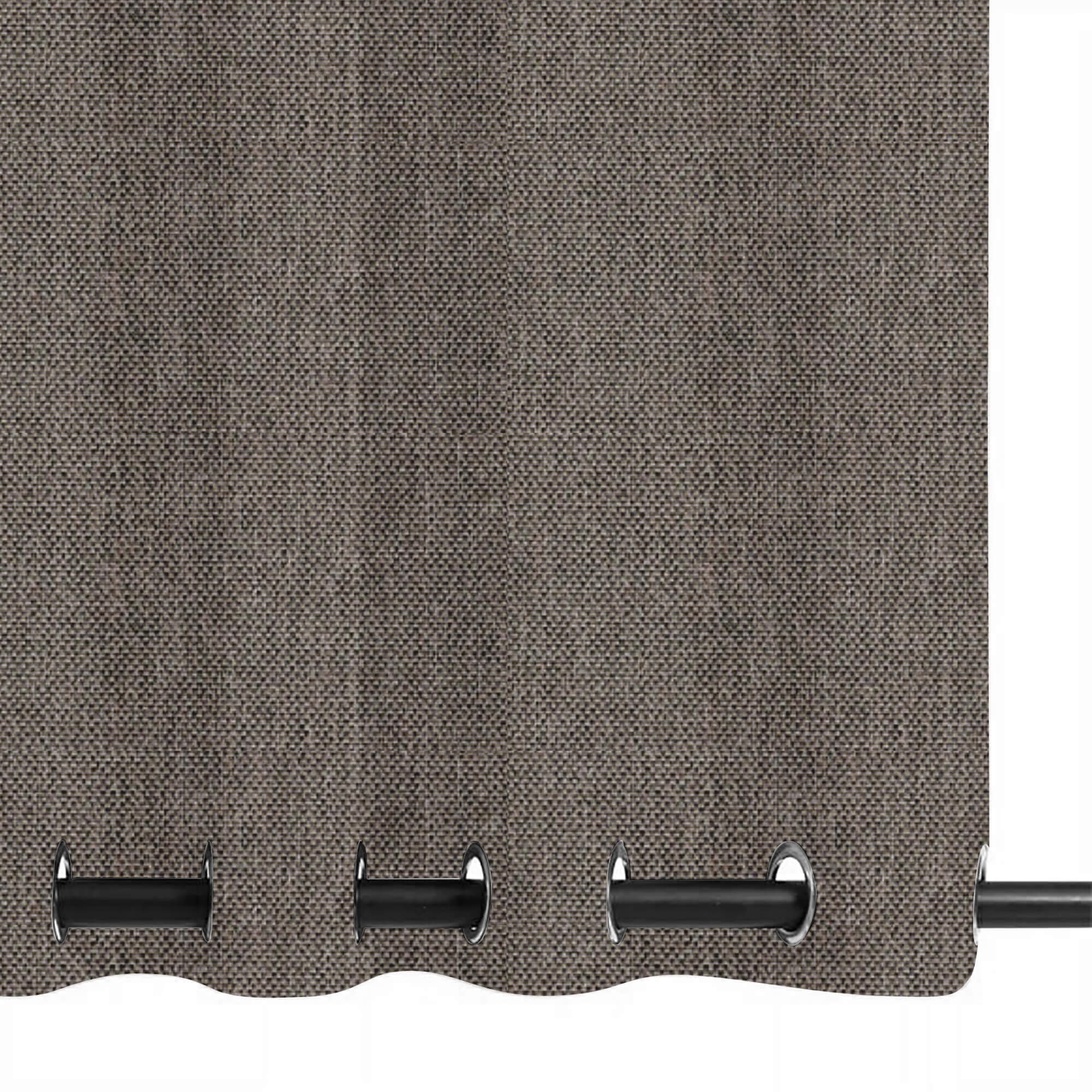 SNOWCITY Custom Sized Outdoor Curtains - Dark Gray