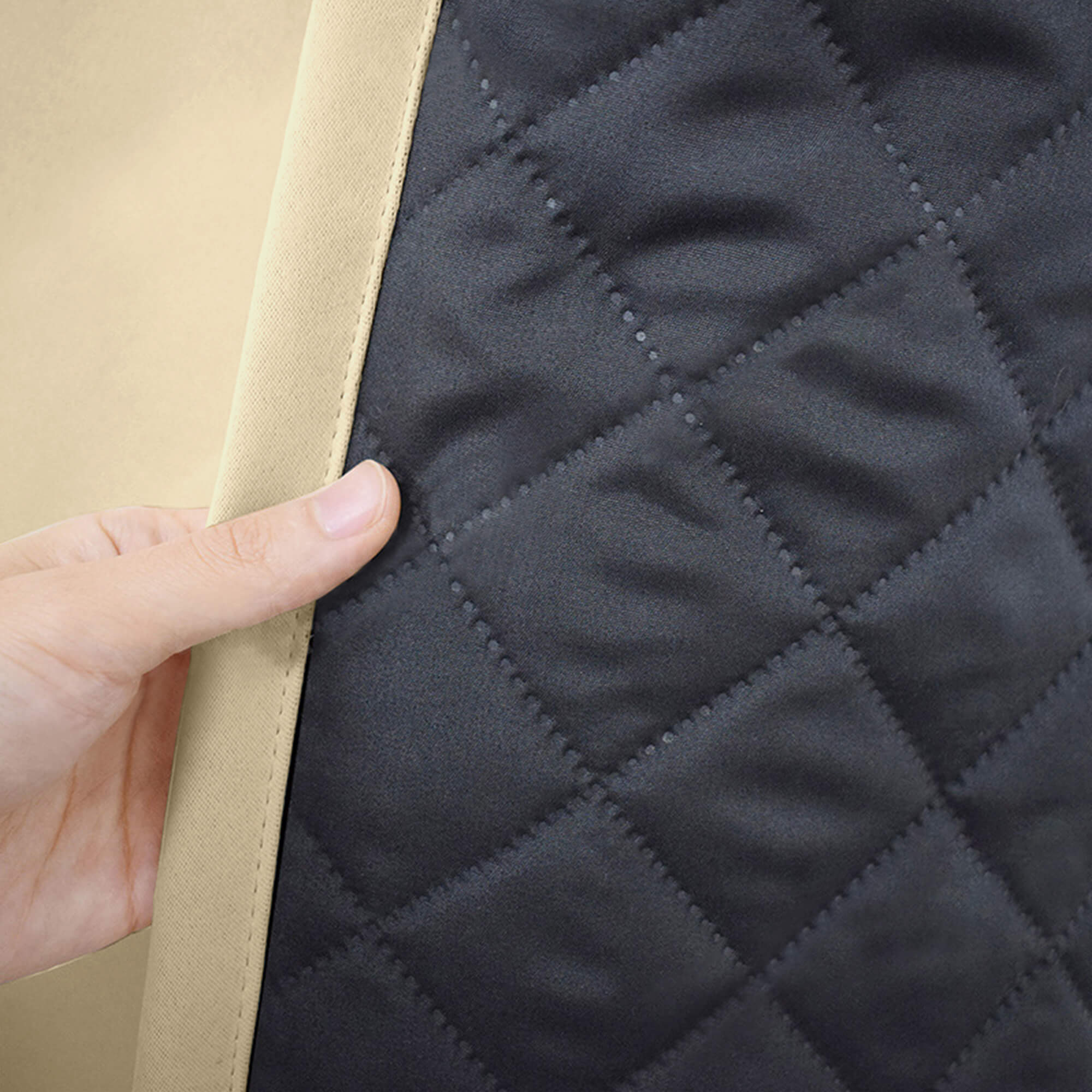 Insulated Outdoor Curtains for Winter - Soft Beige