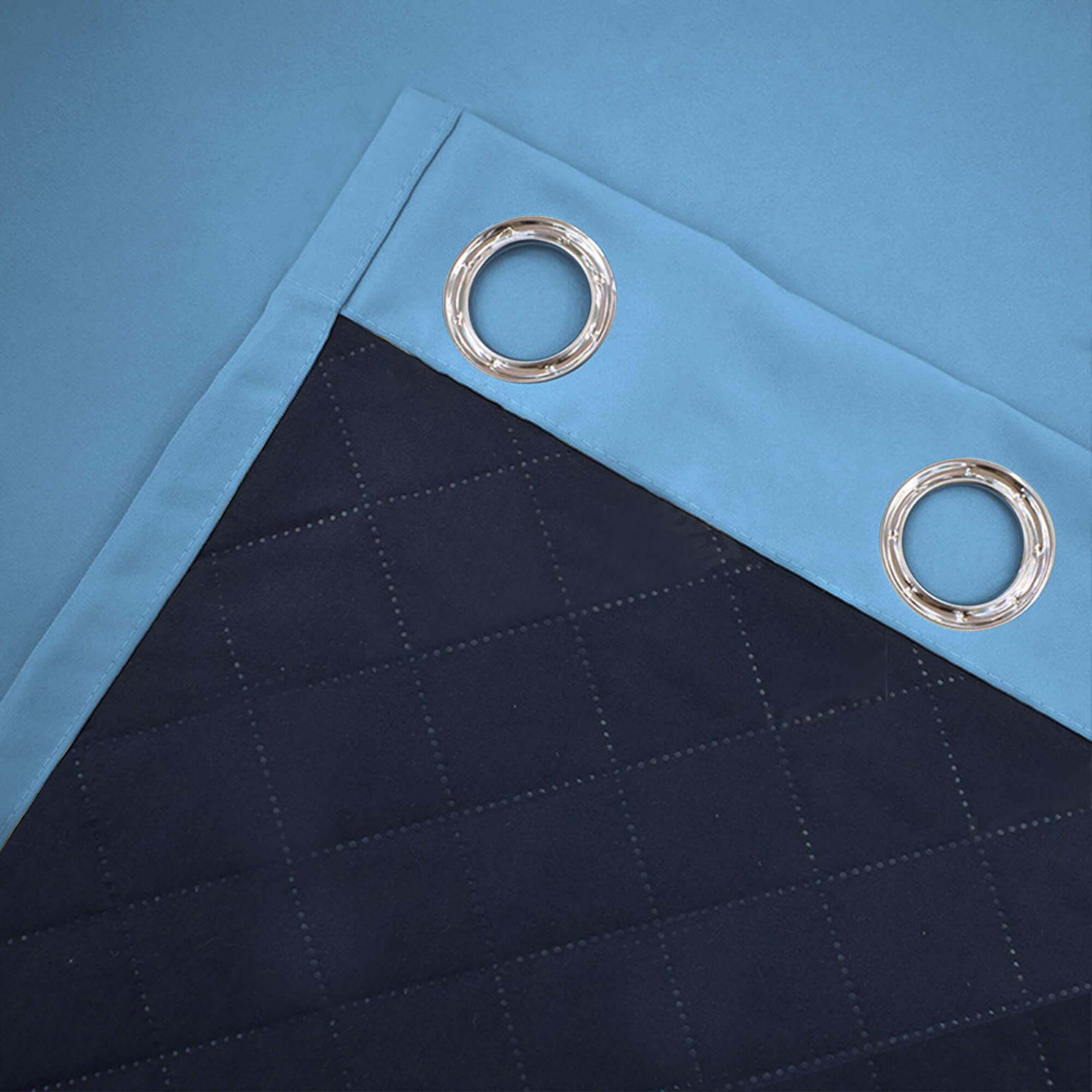 Insulated Outdoor Curtains for Winter - Cerulean Blue