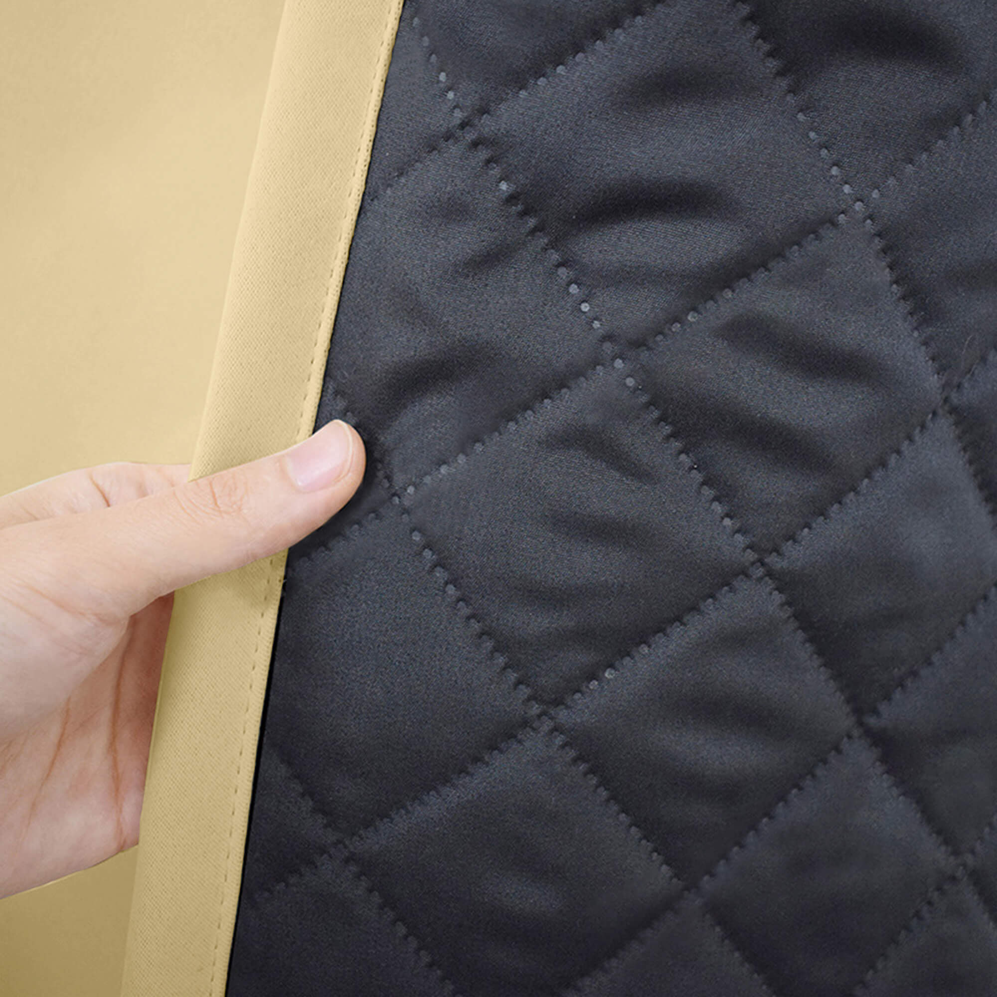 Insulated Outdoor Curtains for Winter - Light Khaki