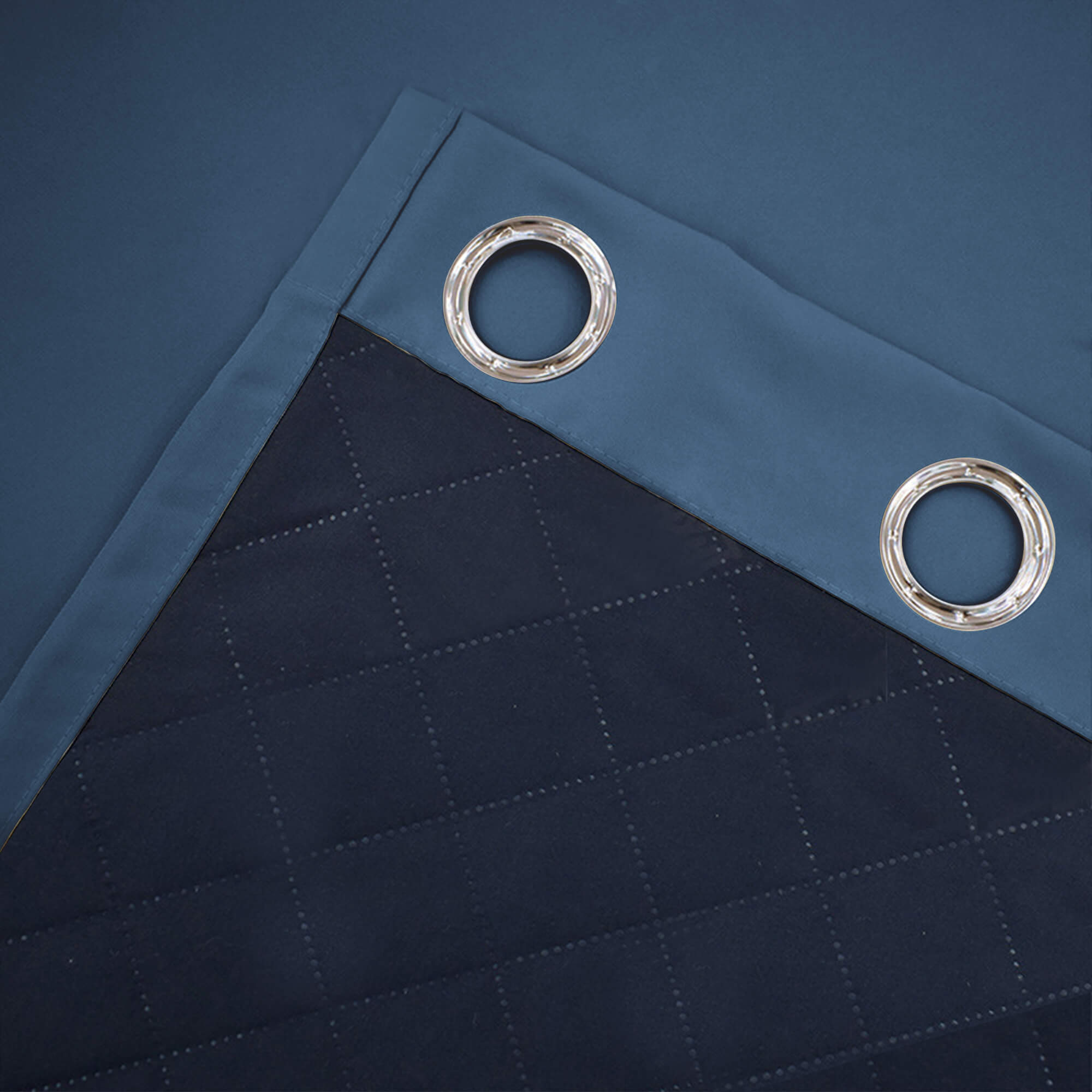Insulated Outdoor Curtains for Winter - Deep Sea Blue