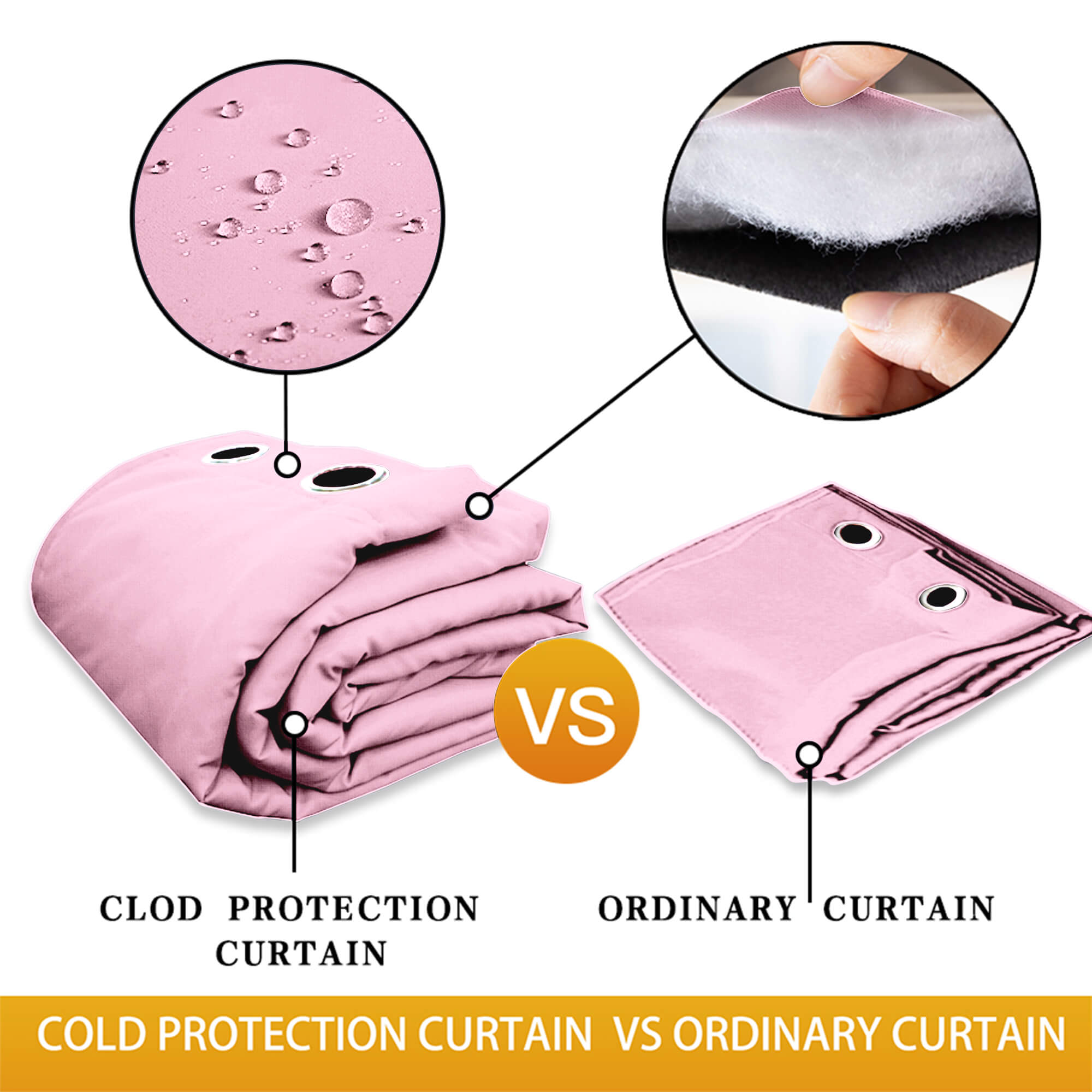 Insulated Outdoor Curtains for Winter - Dusty Rose