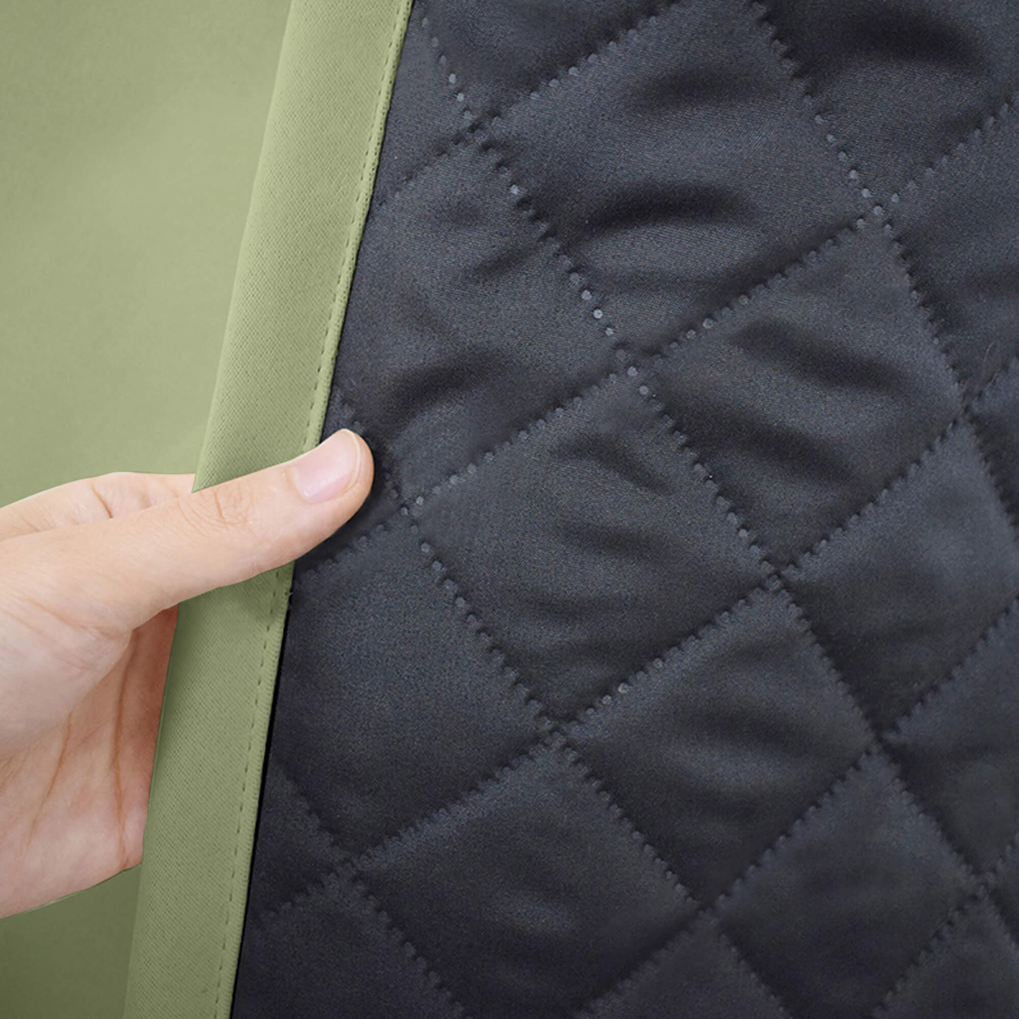 Insulated Outdoor Curtains for Winter - Light Green