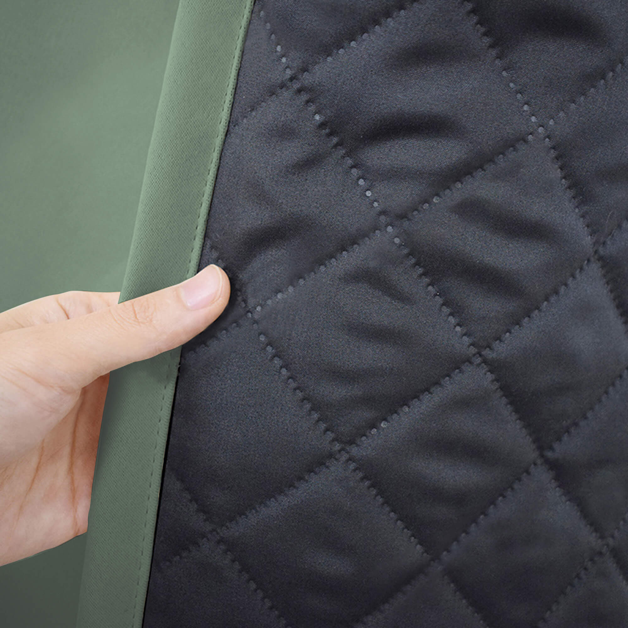 Insulated Outdoor Curtains for Winter - Sage Green