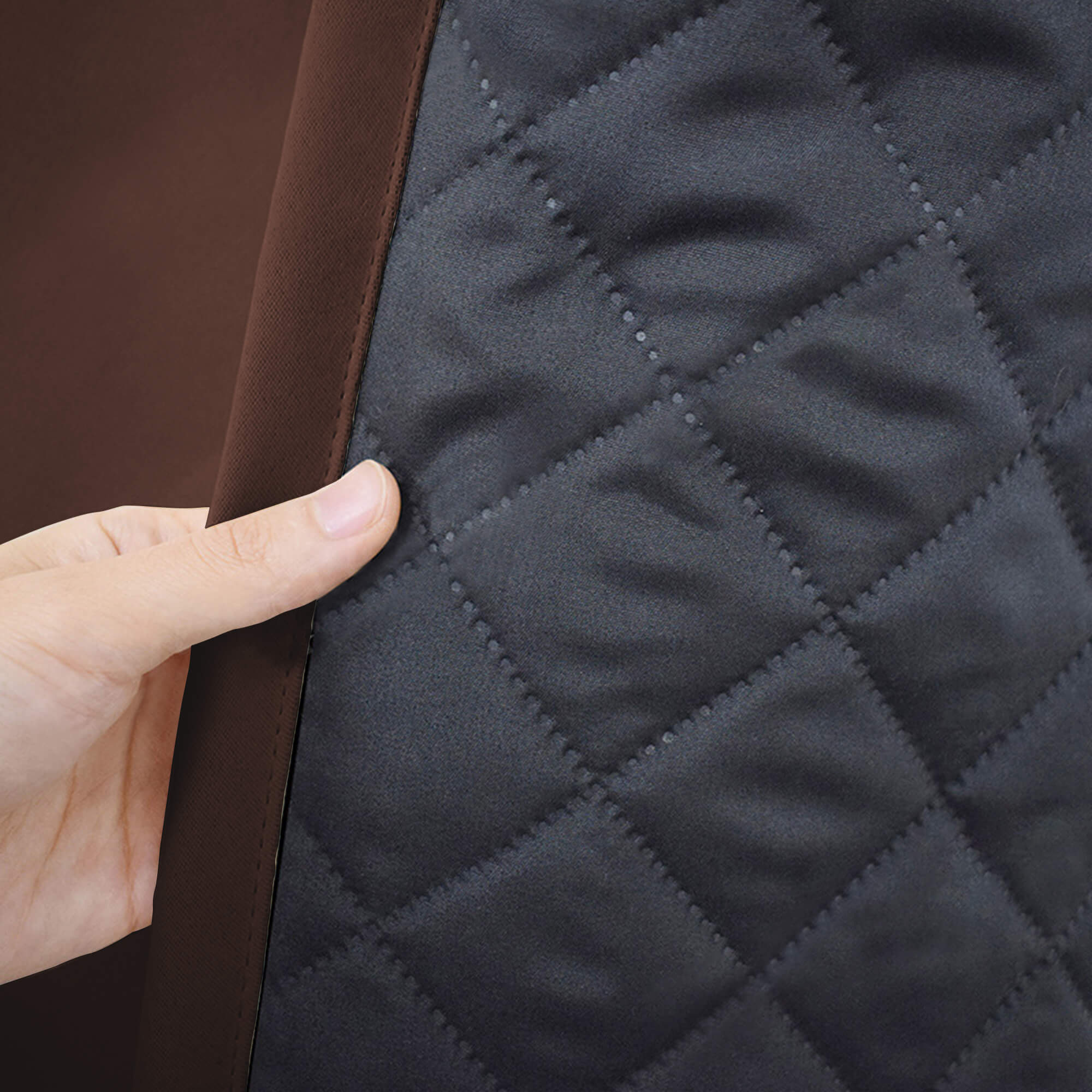 Insulated Outdoor Curtains for Winter - Dark Brown