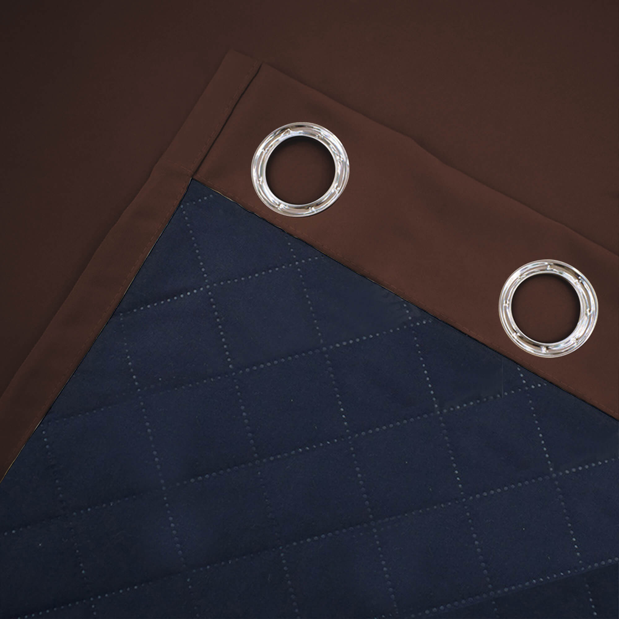 Insulated Outdoor Curtains for Winter - Dark Brown