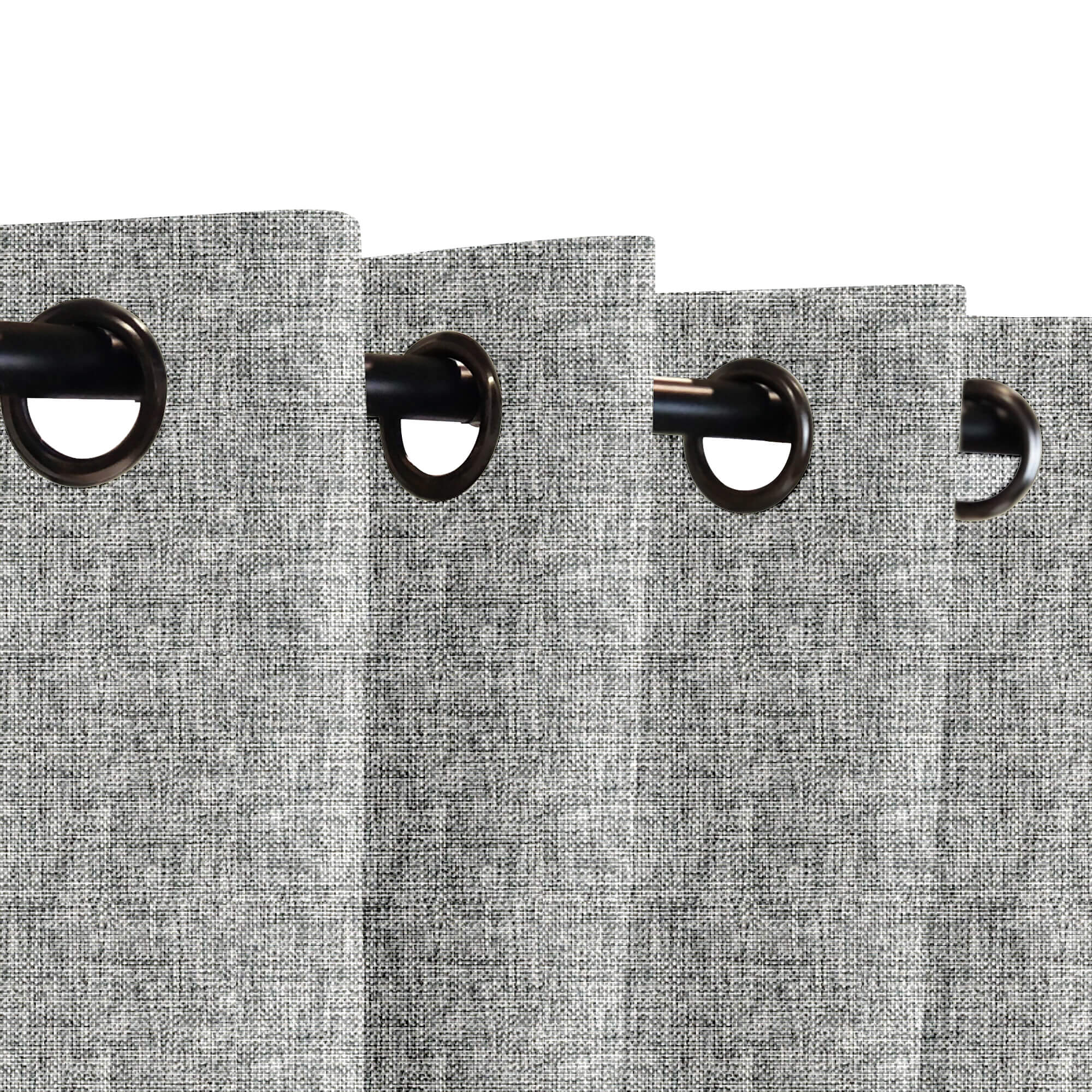 SNOWCITY Custom Sized Outdoor Curtains - Light Gray