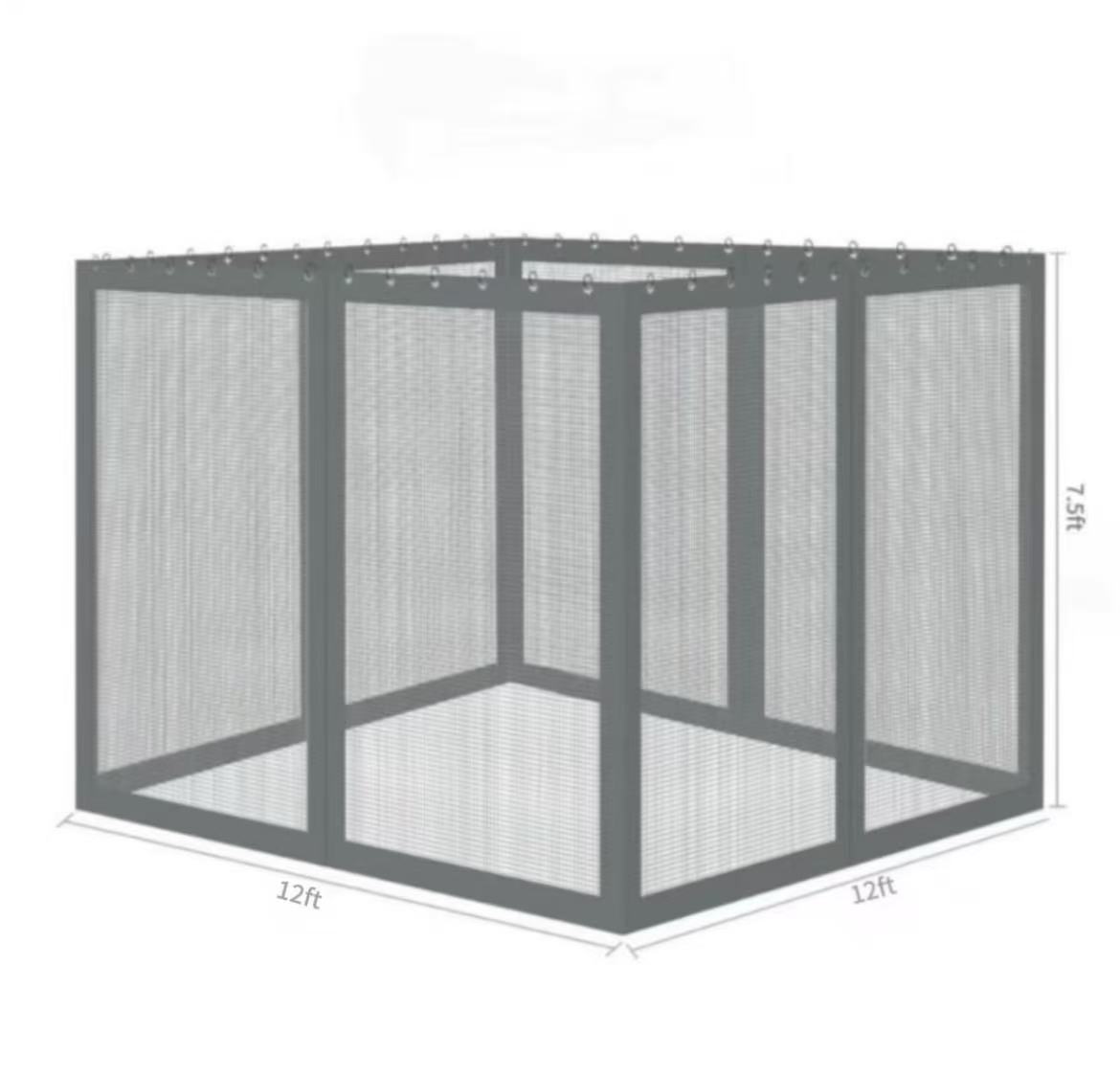 SNOWCITY Gazebo Universal Replacement Mosquito Netting 4-Panel