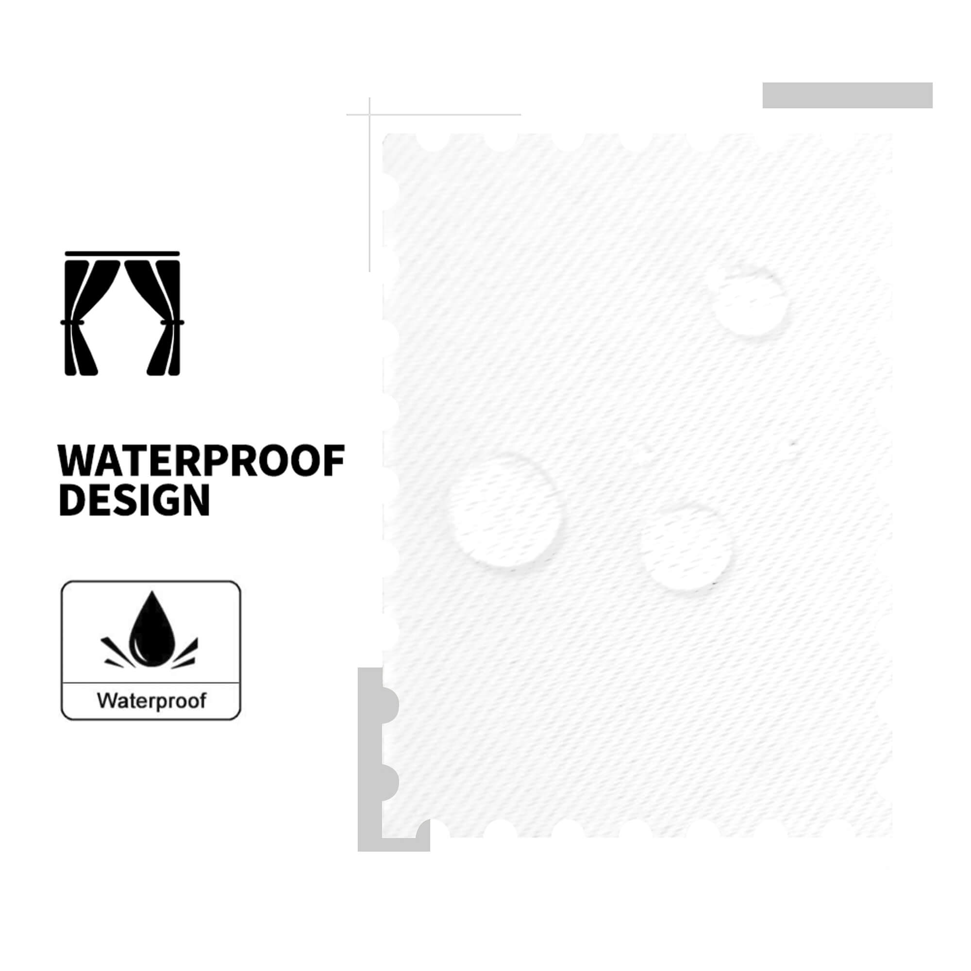 SNOWCITY Blackout Curtains Pure White - Grommet Top