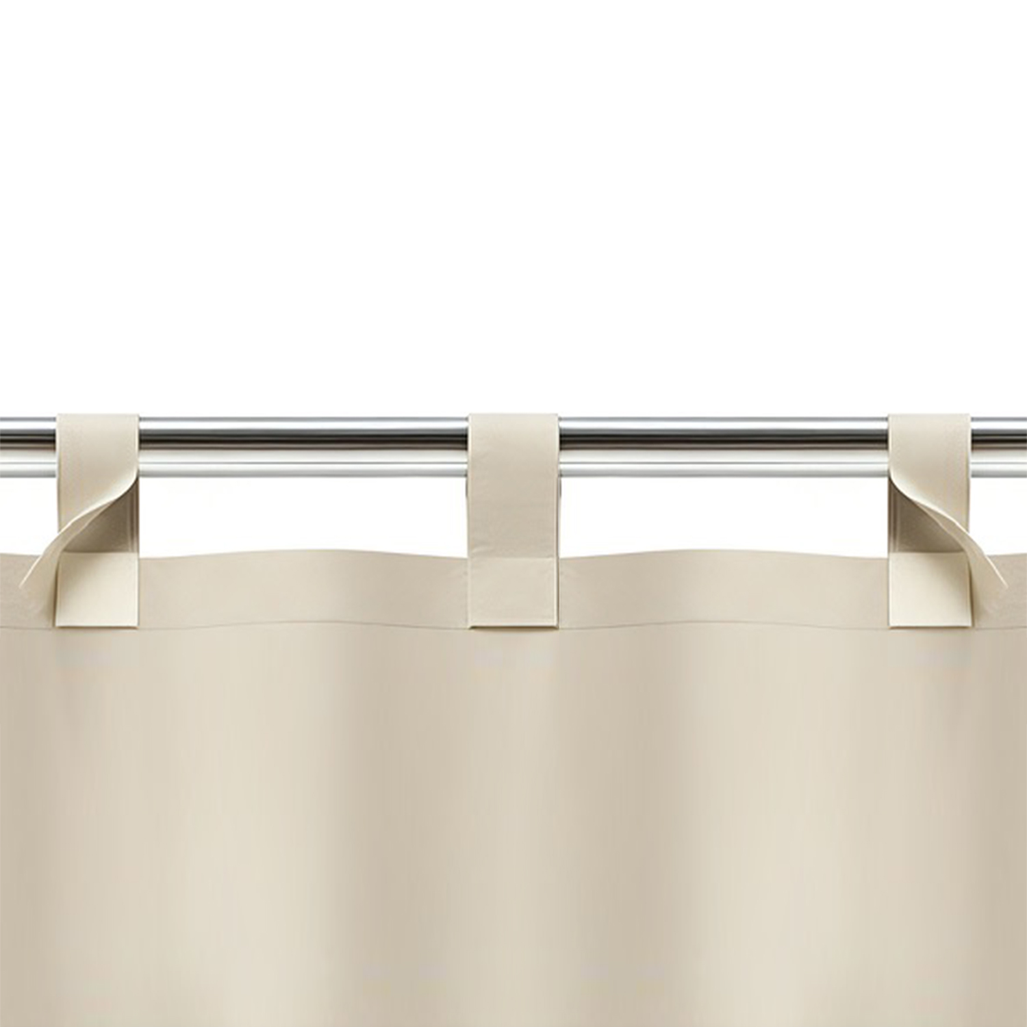 SNOWCITY Outdoor 100% Blackout Waterproof Double-Sided High-Quality Combed Cotton Curtains, Natural