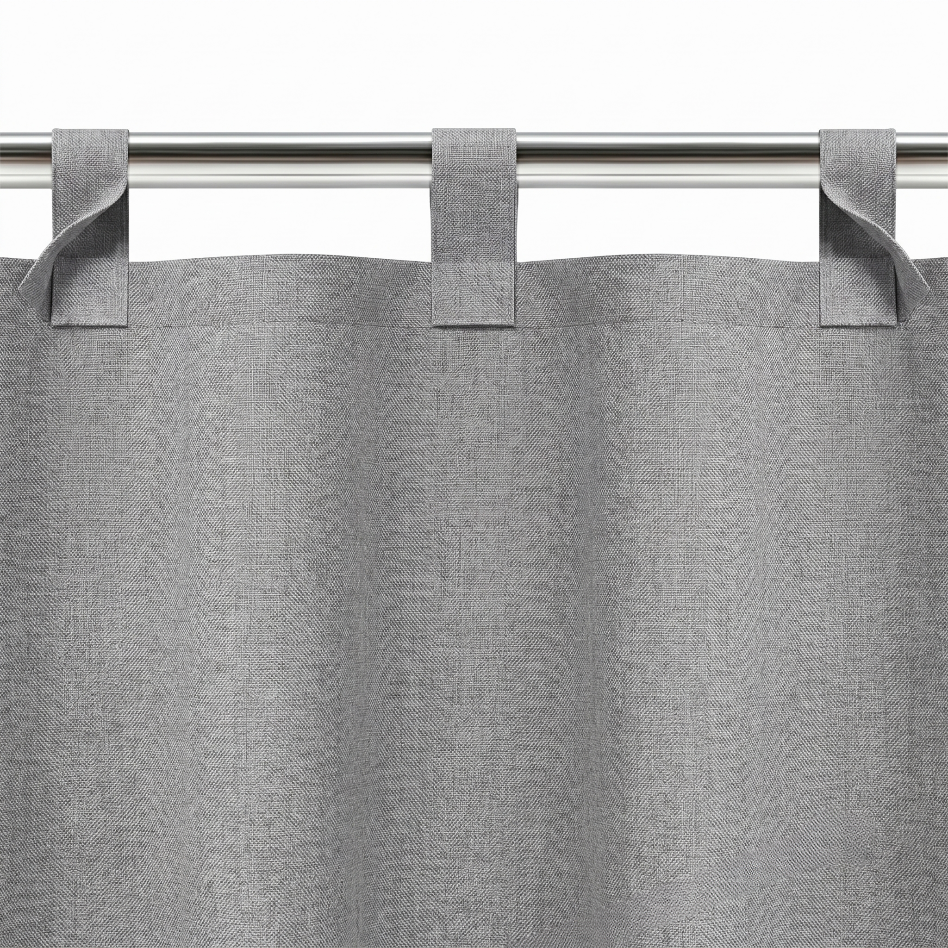 SNOWCITY Outdoor 100% Blackout Waterproof Curtains, Silver Gray