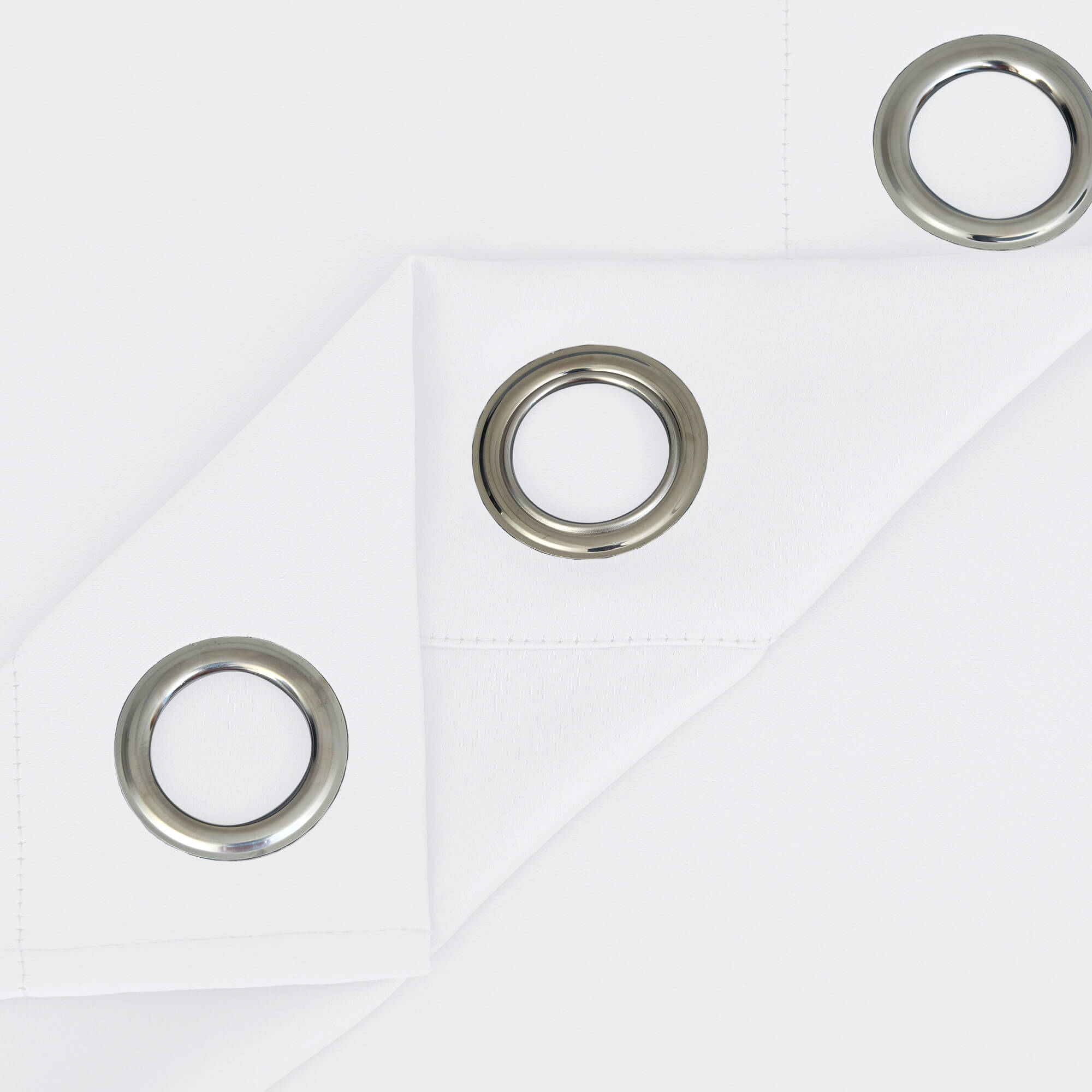 SNOWCITY Blackout Curtains Pure White - Grommet Top