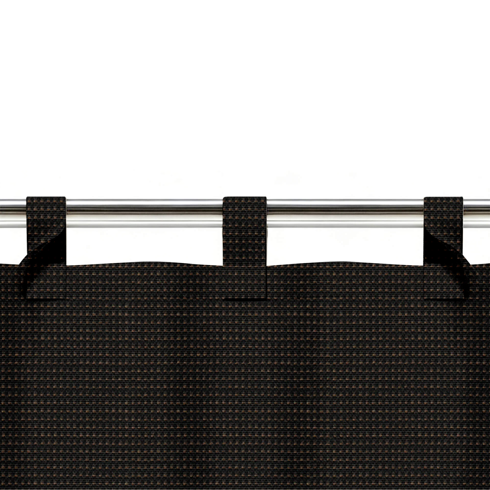 SNOWCITY Custom Sized Outdoor Curtains - Black