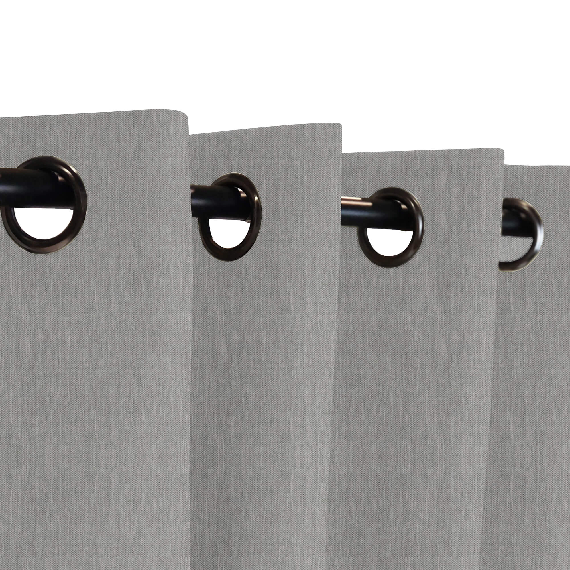 SNOWCITY Custom Sized Outdoor Curtains - Gray