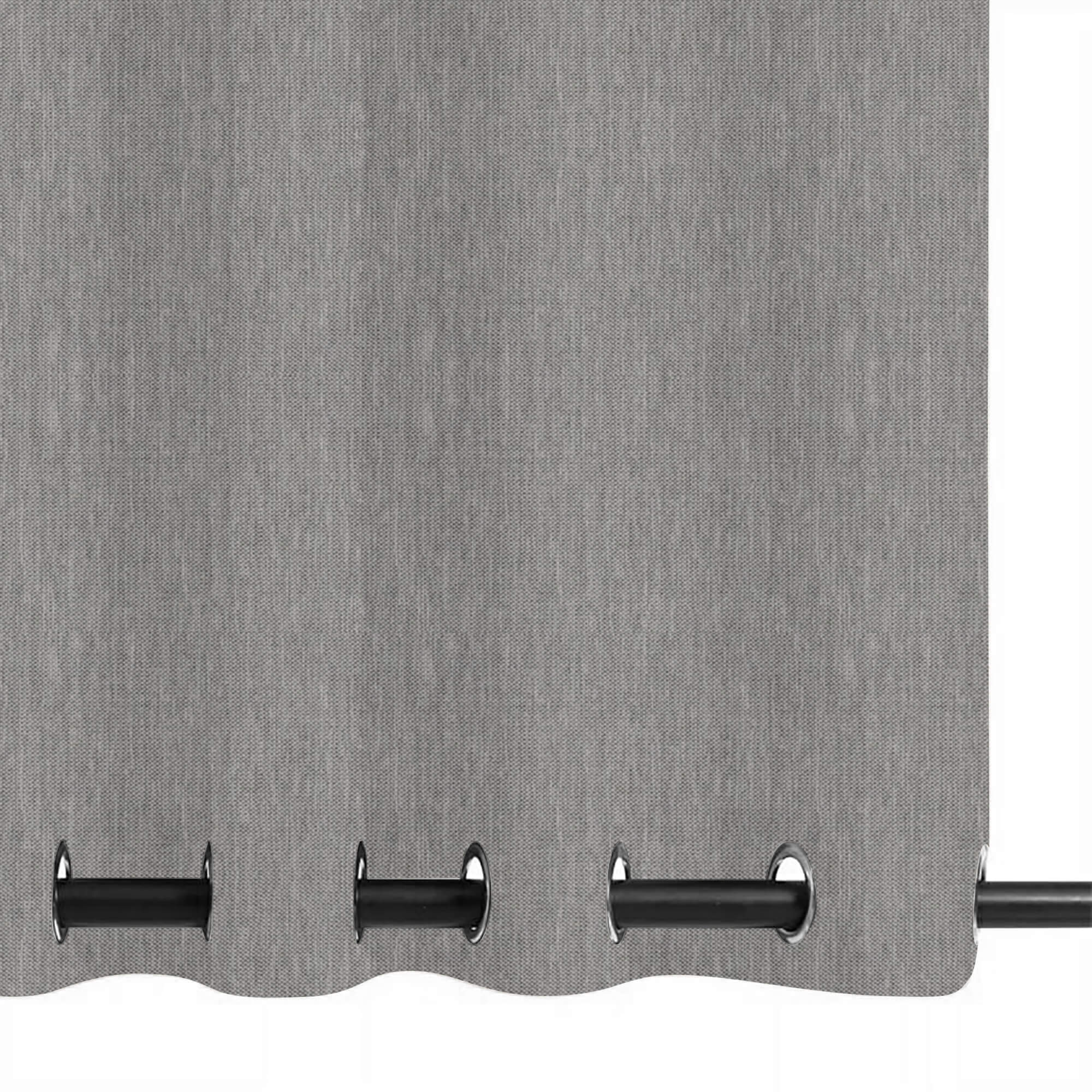 SNOWCITY Custom Sized Outdoor Curtains - Gray