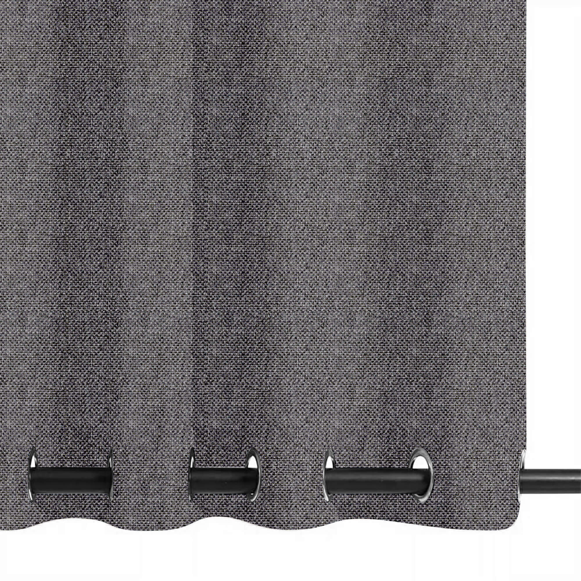 SNOWCITY Custom Sized Outdoor Curtains - Charcoal Gray