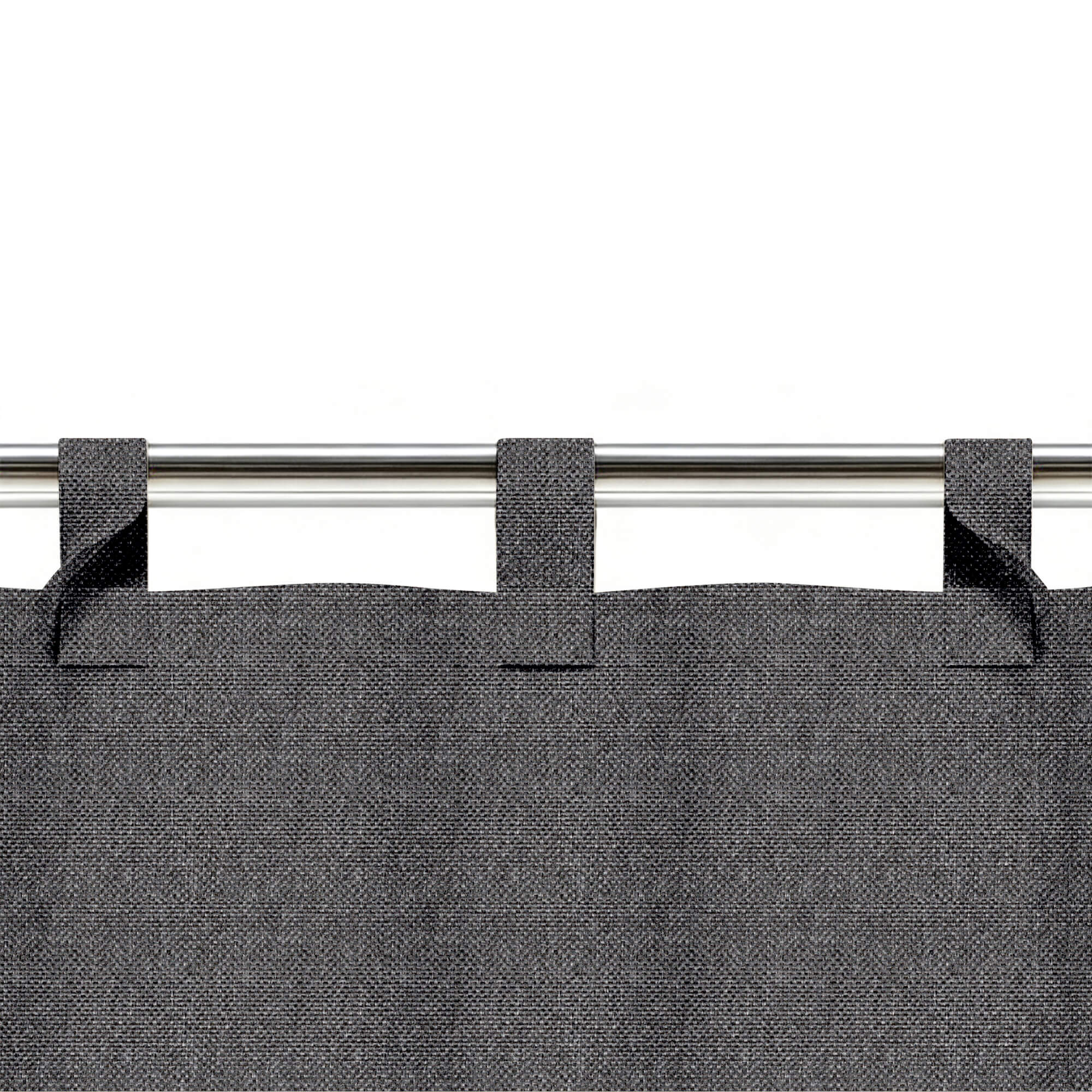 SNOWCITY Custom Sized Outdoor Curtains - Charcoal Gray