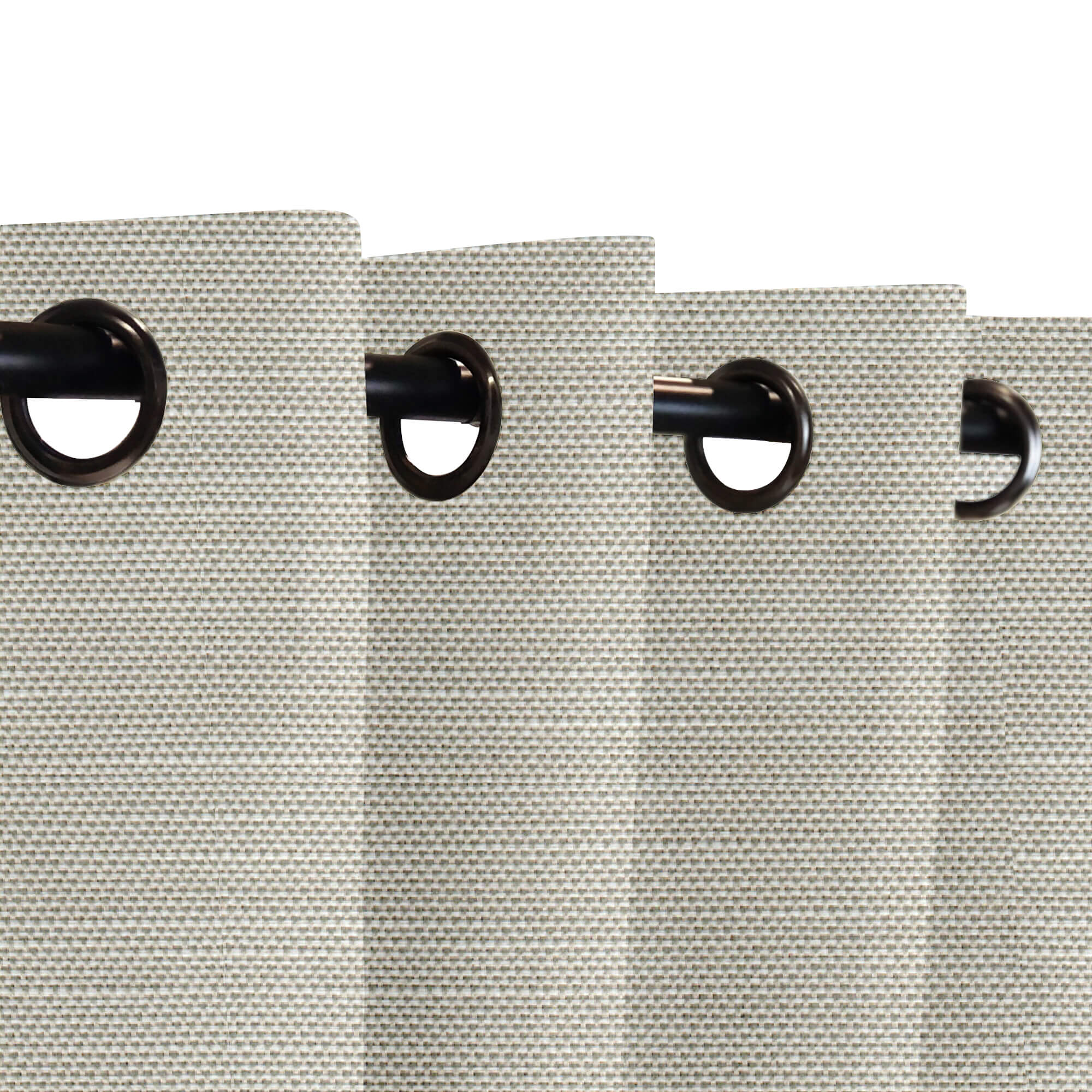 SNOWCITY Custom Sized Outdoor Curtains - Off-White