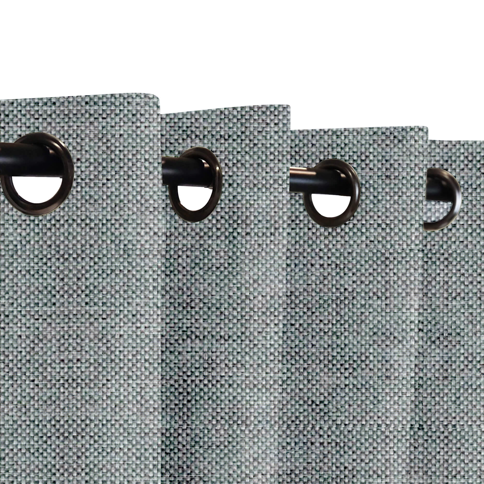 SNOWCITY Custom Sized Outdoor Curtains - Slate Blue