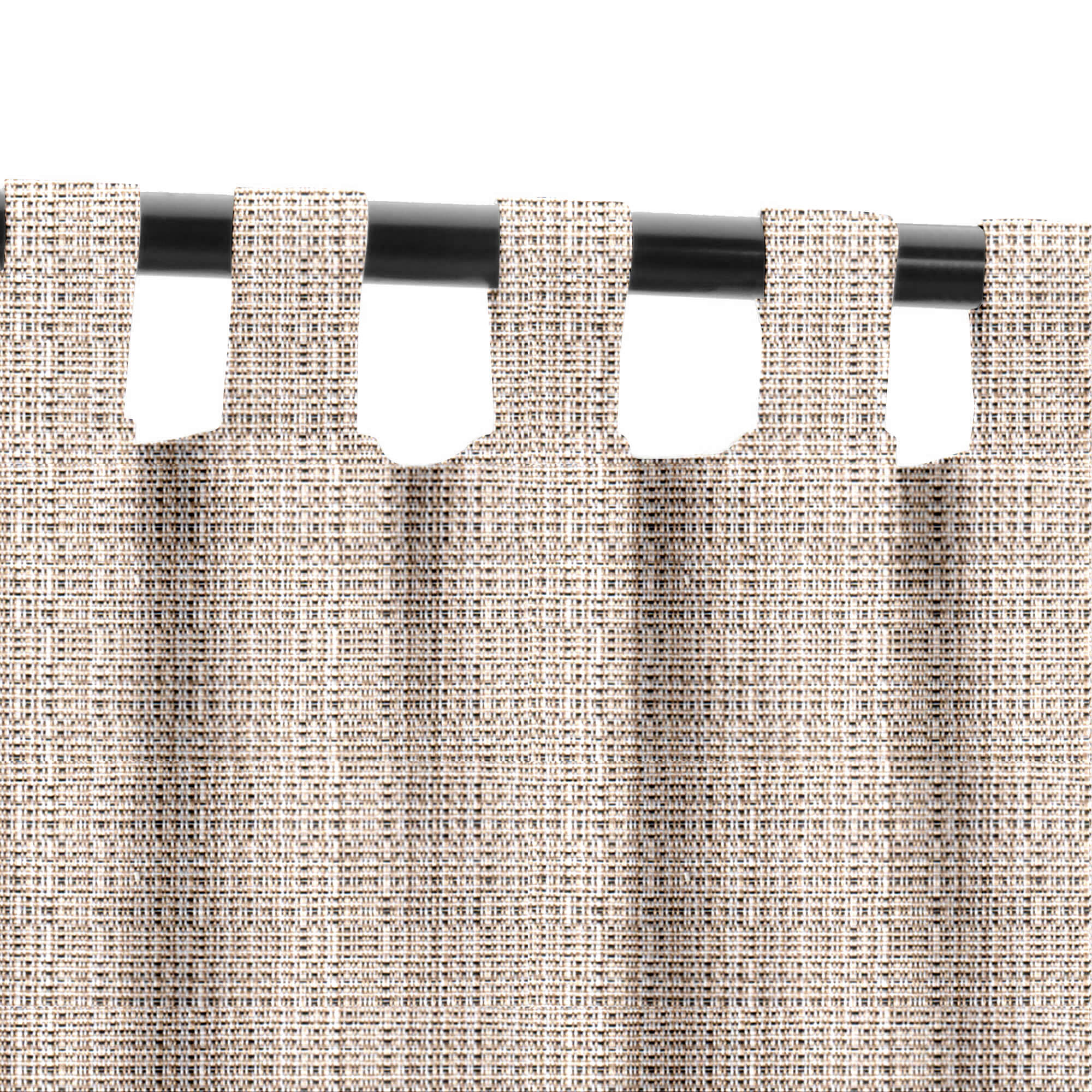 SNOWCITY Custom Sized Outdoor Curtains - Natural Linen