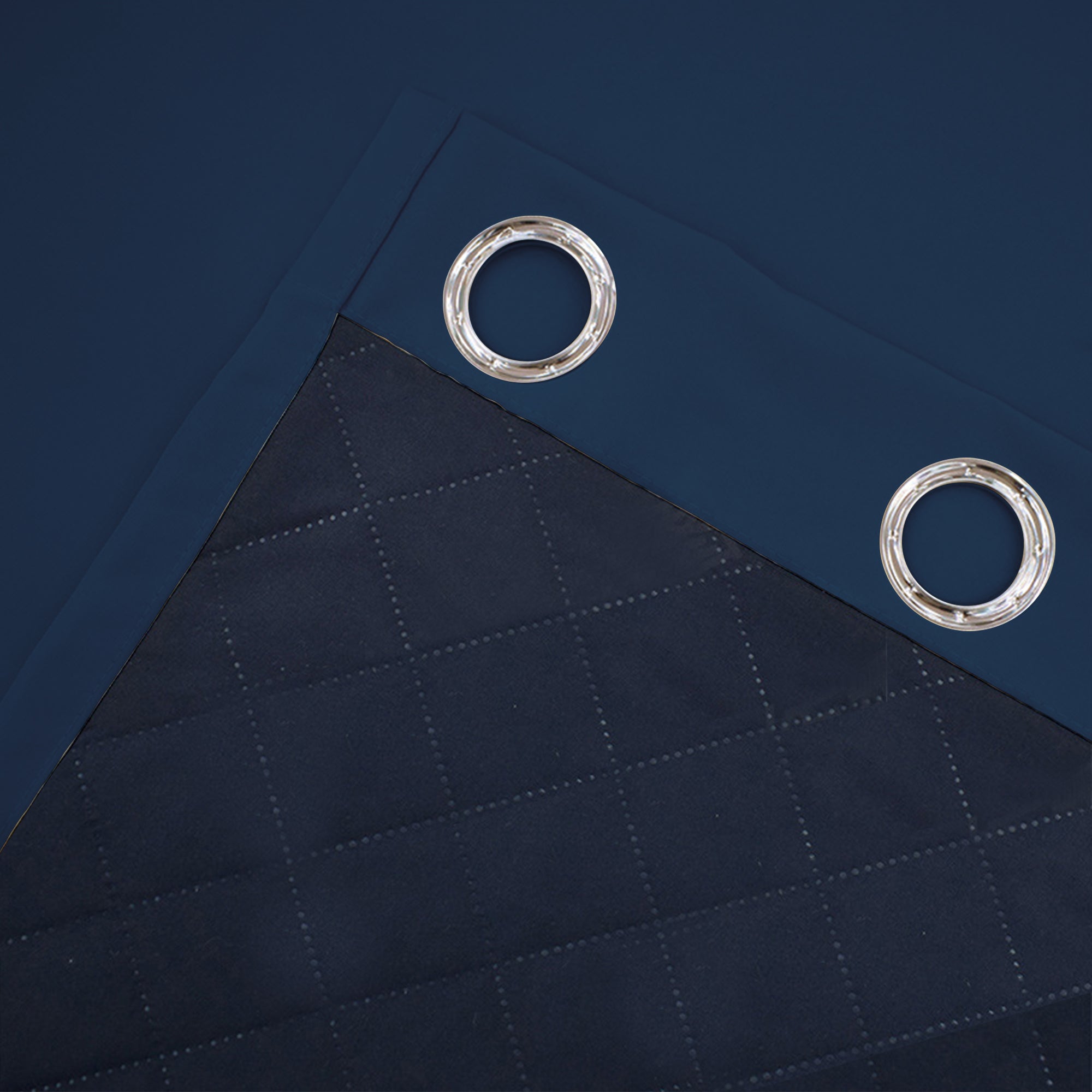 Insulated Outdoor Curtains for Winter - Navy Blue