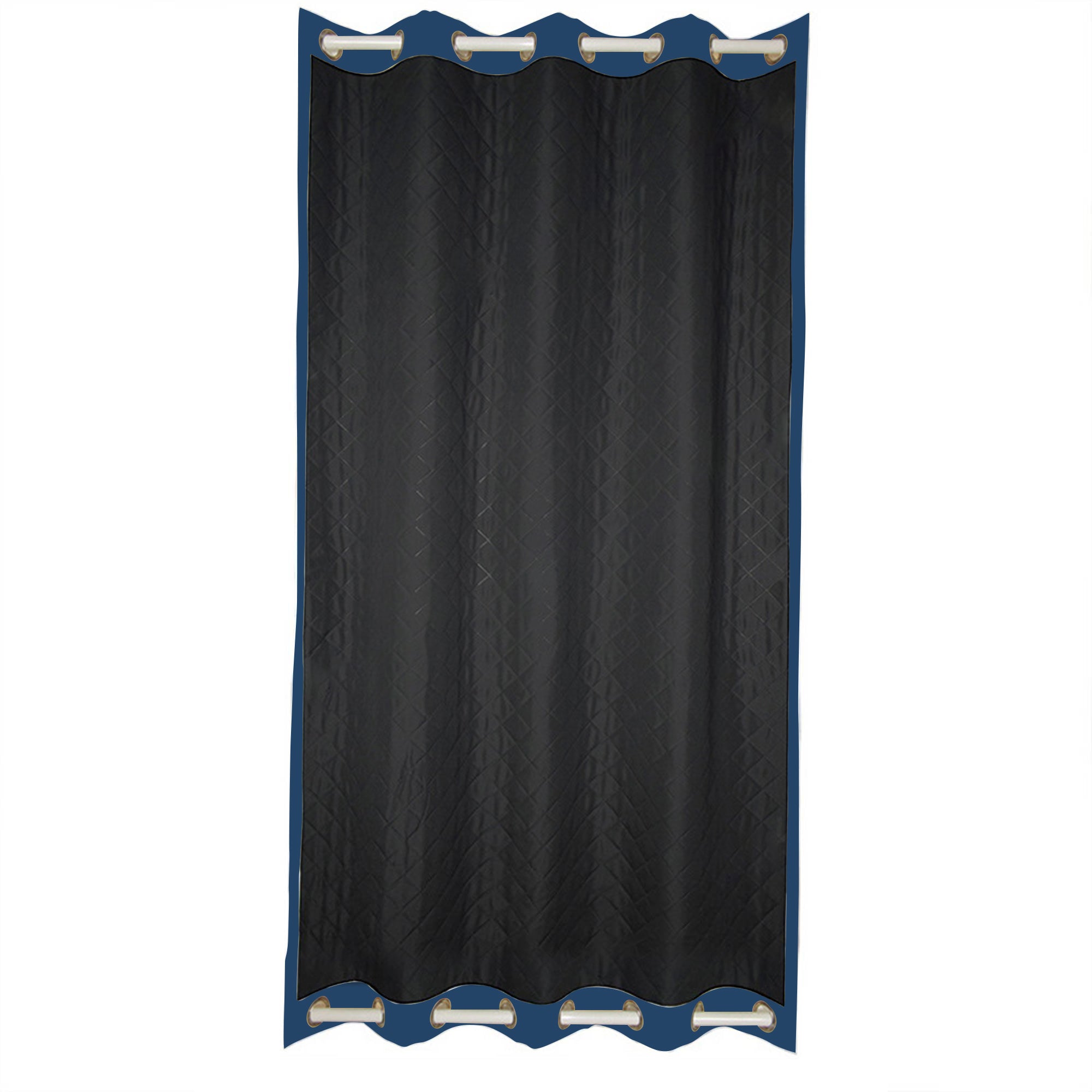 Insulated Outdoor Curtains for Winter - Navy Blue