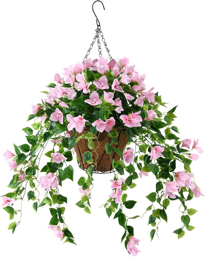 Hanging Plants Baskets outdoor artificial flowers