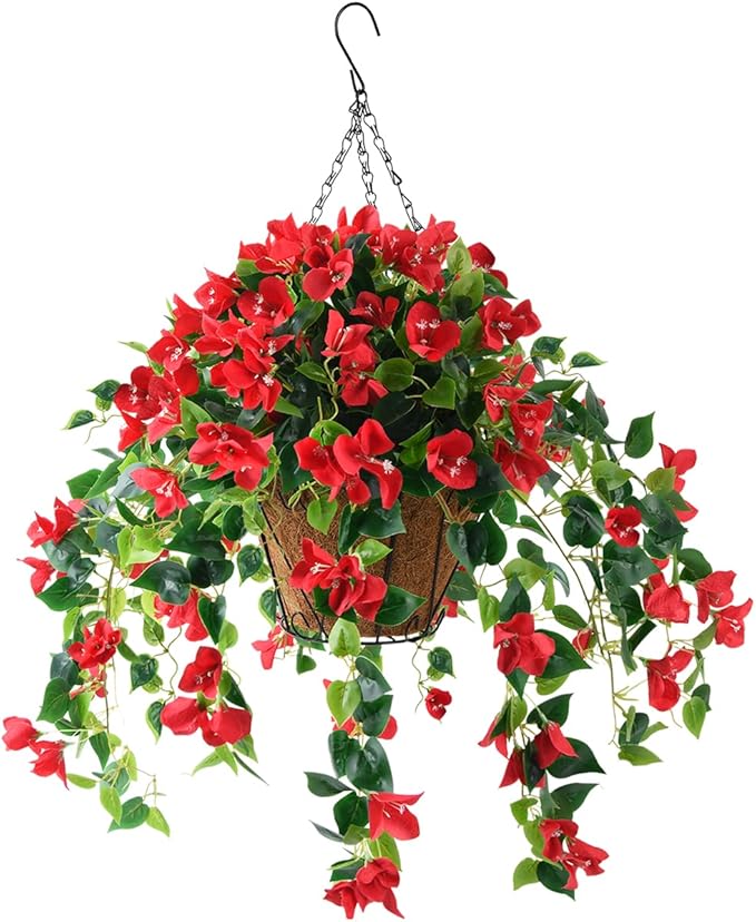 Hanging Plants Baskets outdoor artificial flowers