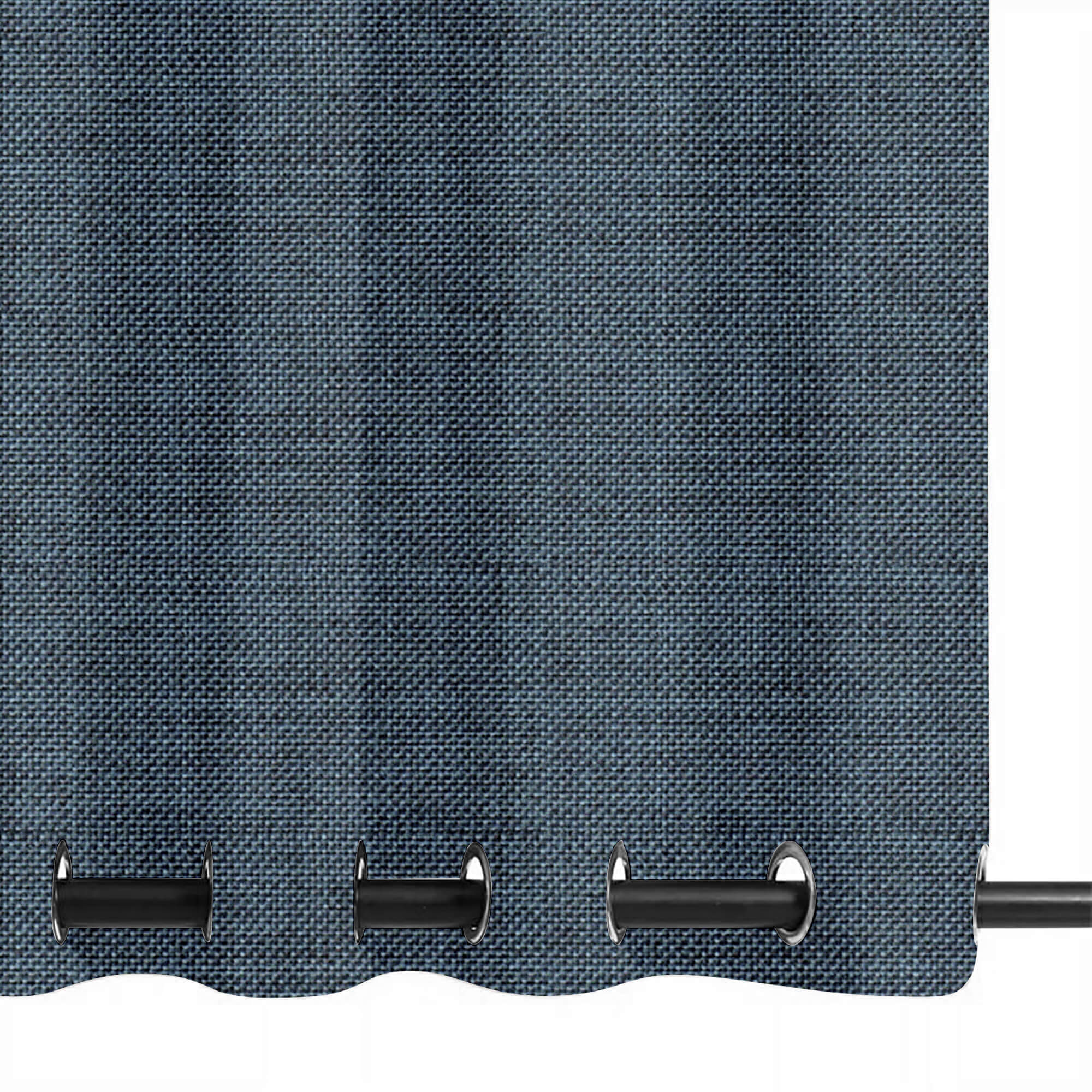 SNOWCITY Custom Sized Outdoor Curtains - Navy Blue