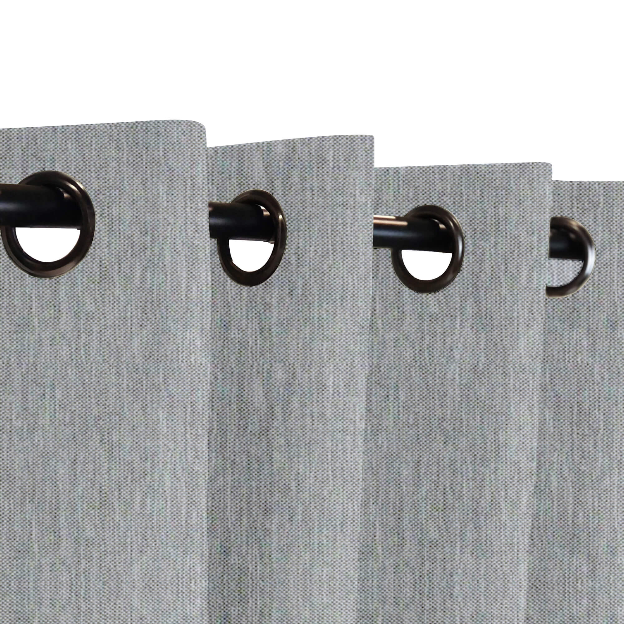 SNOWCITY Custom Sized Outdoor Curtains - Steel Grey
