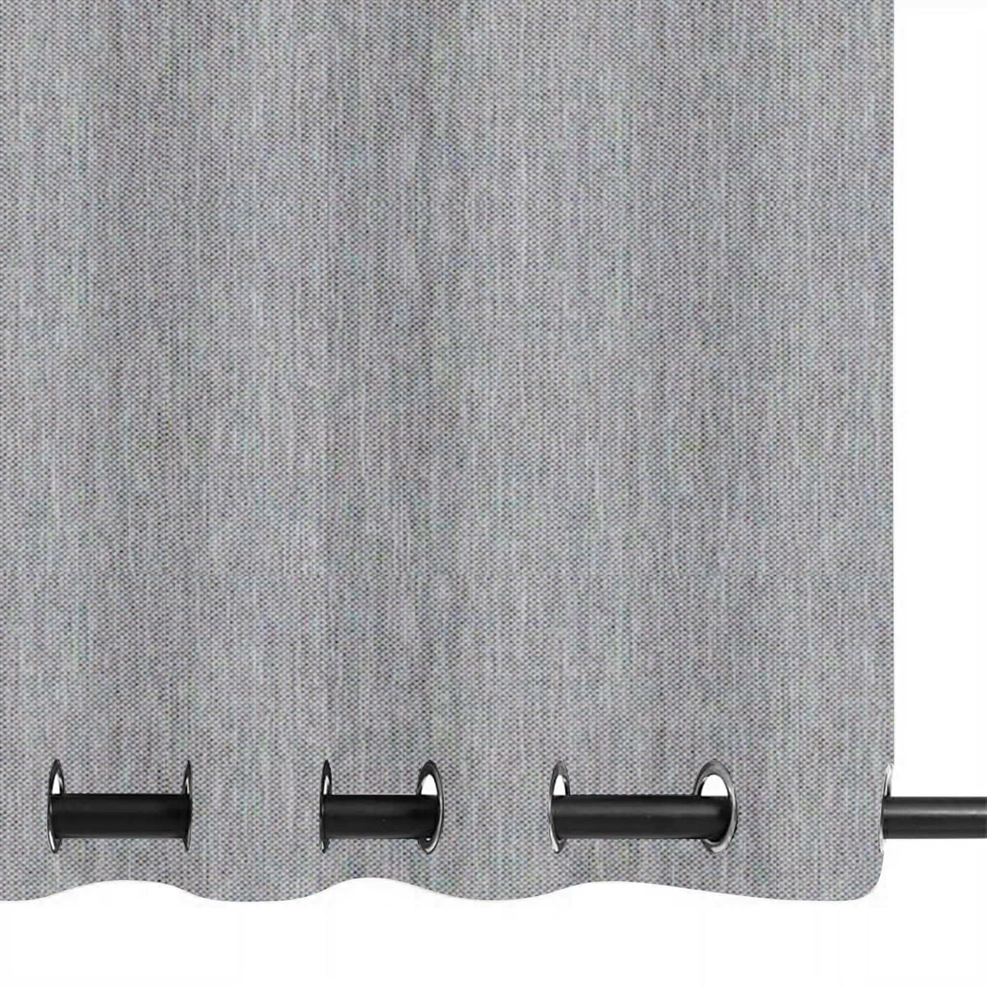 SNOWCITY Custom Sized Outdoor Curtains - Steel Grey