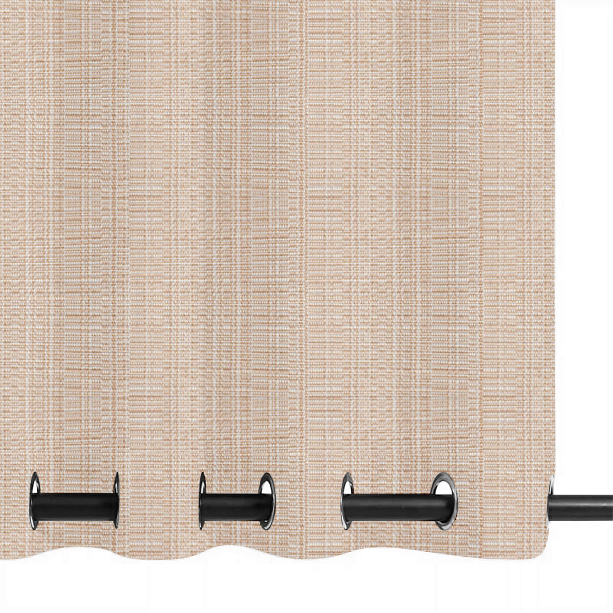SNOWCITY Custom Sized Outdoor Curtains - Tweed Beige