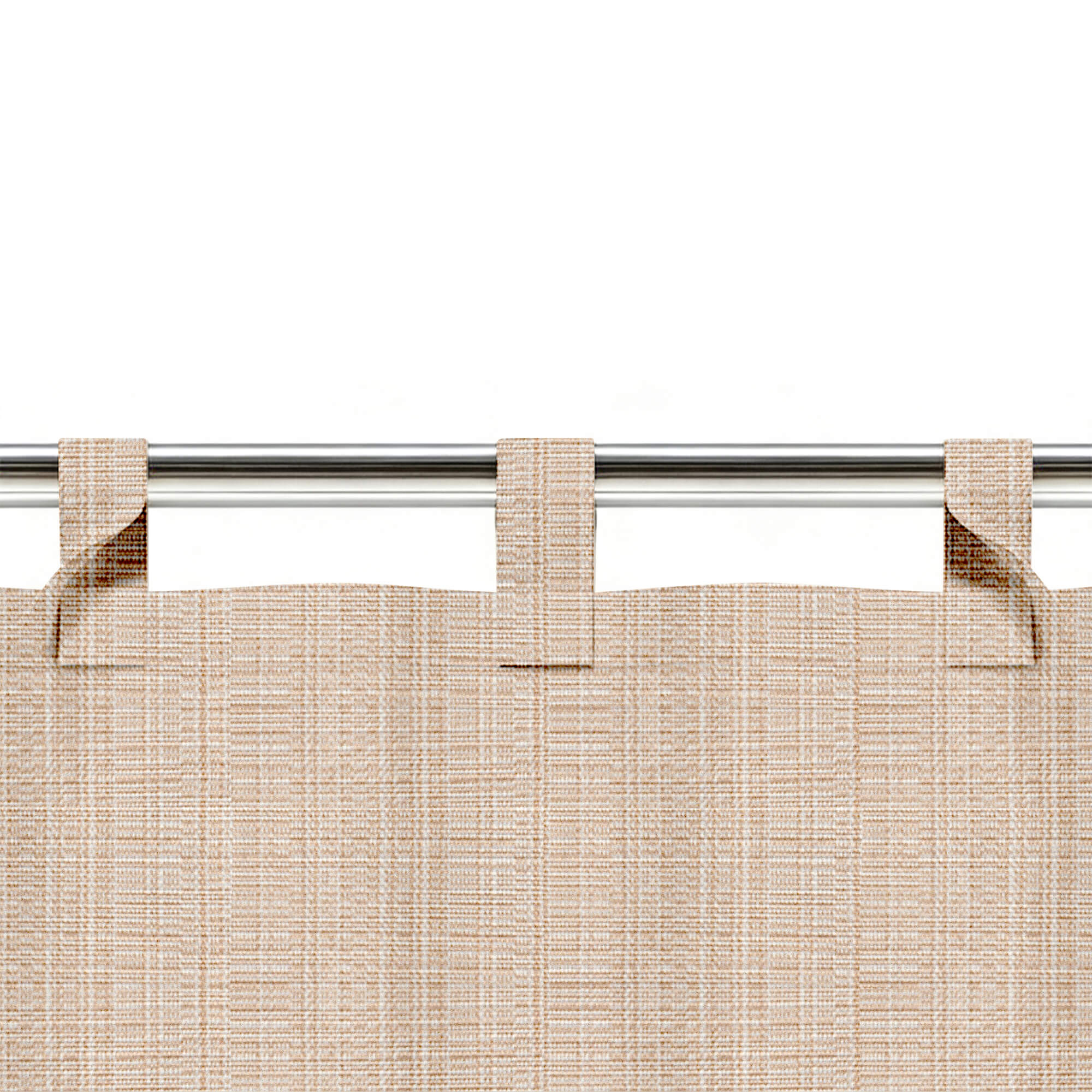 SNOWCITY Custom Sized Outdoor Curtains - Tweed Beige