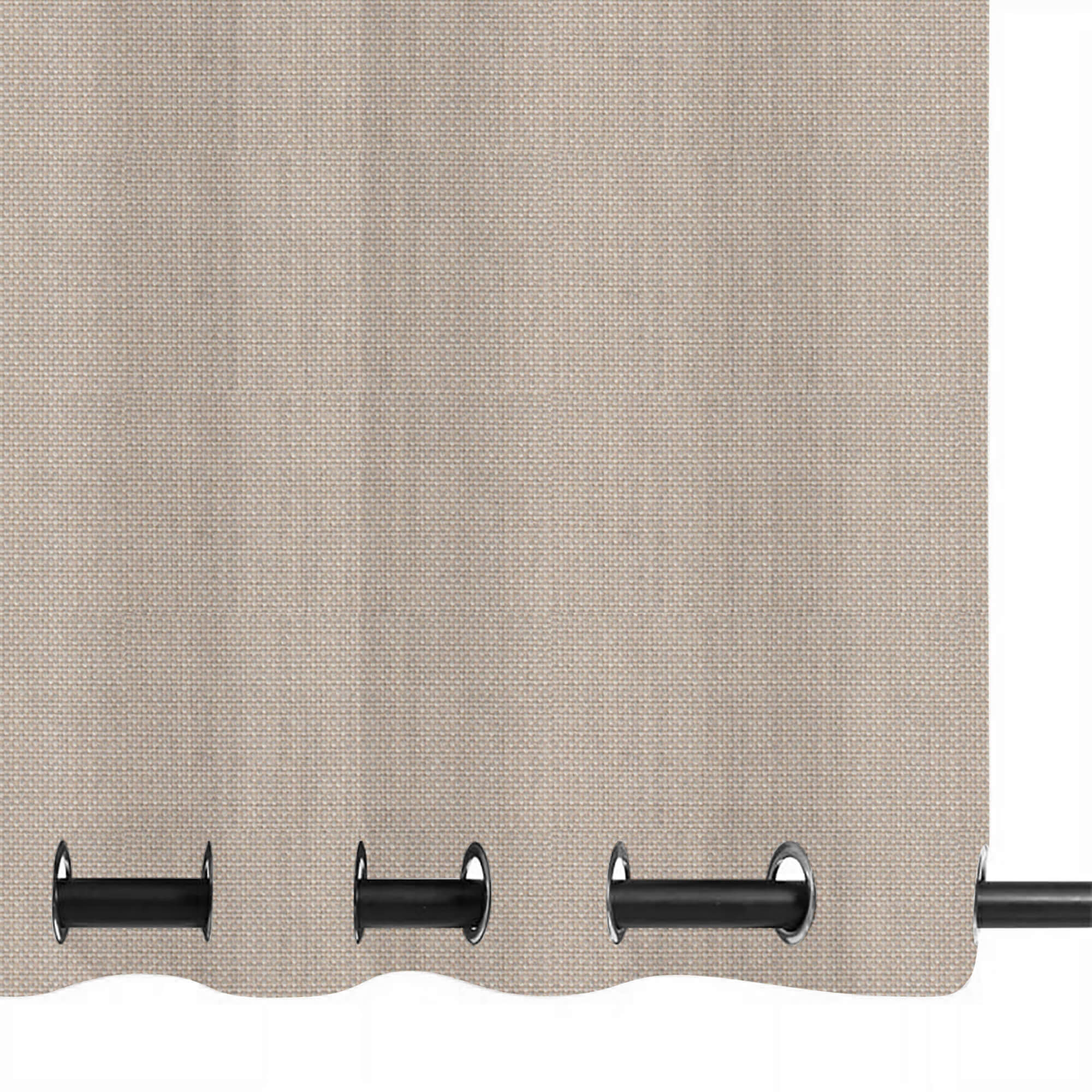 SNOWCITY Custom Sized Outdoor Curtains - Stone White
