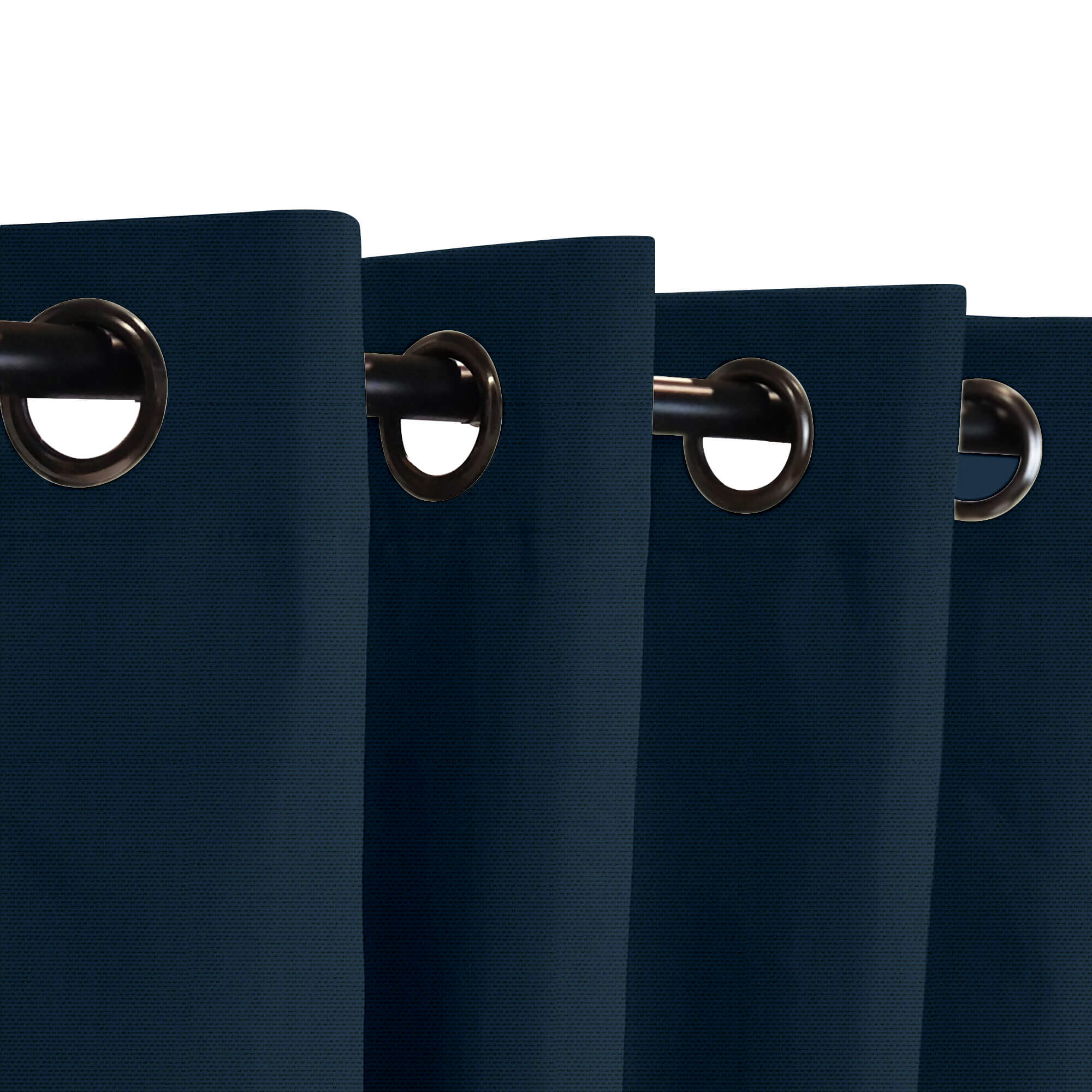SNOWCITY Custom Sized Outdoor Curtains - Midnight Blue