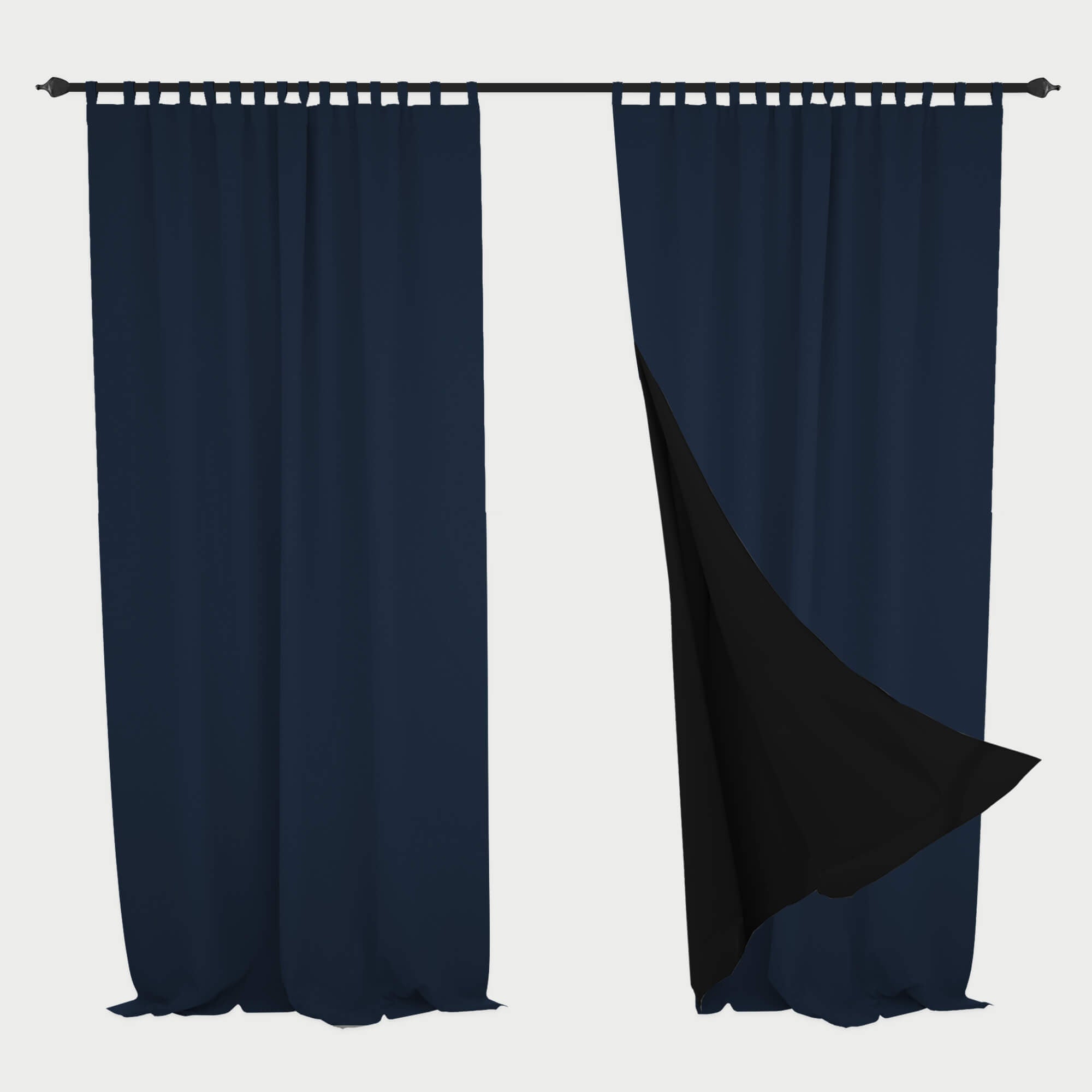 SNOWCITY Blackout Curtains Navy Blue - Tab Top