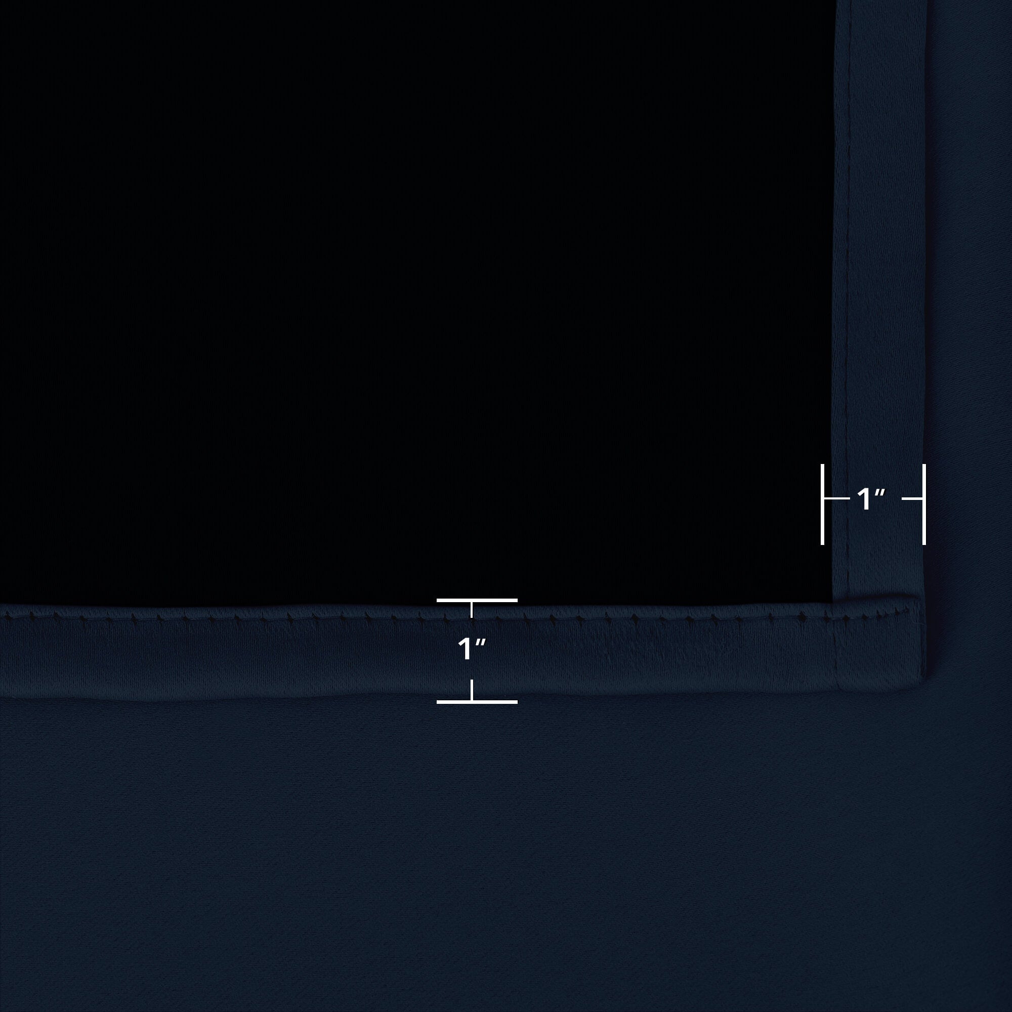 SNOWCITY Blackout Curtains Navy Blue - Grommet Top & Bottom