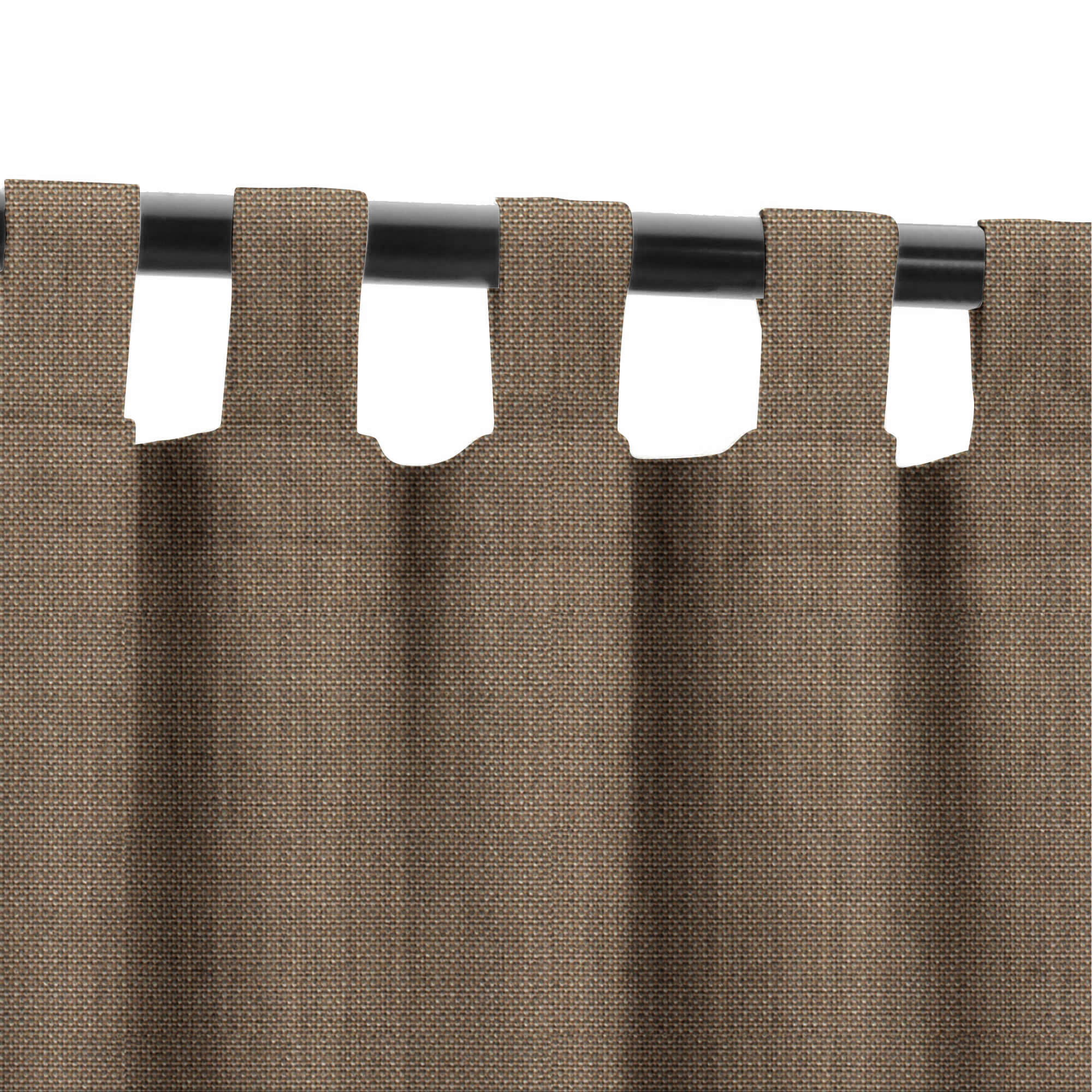 SNOWCITY Custom Sized Outdoor Curtains - Slate Brown
