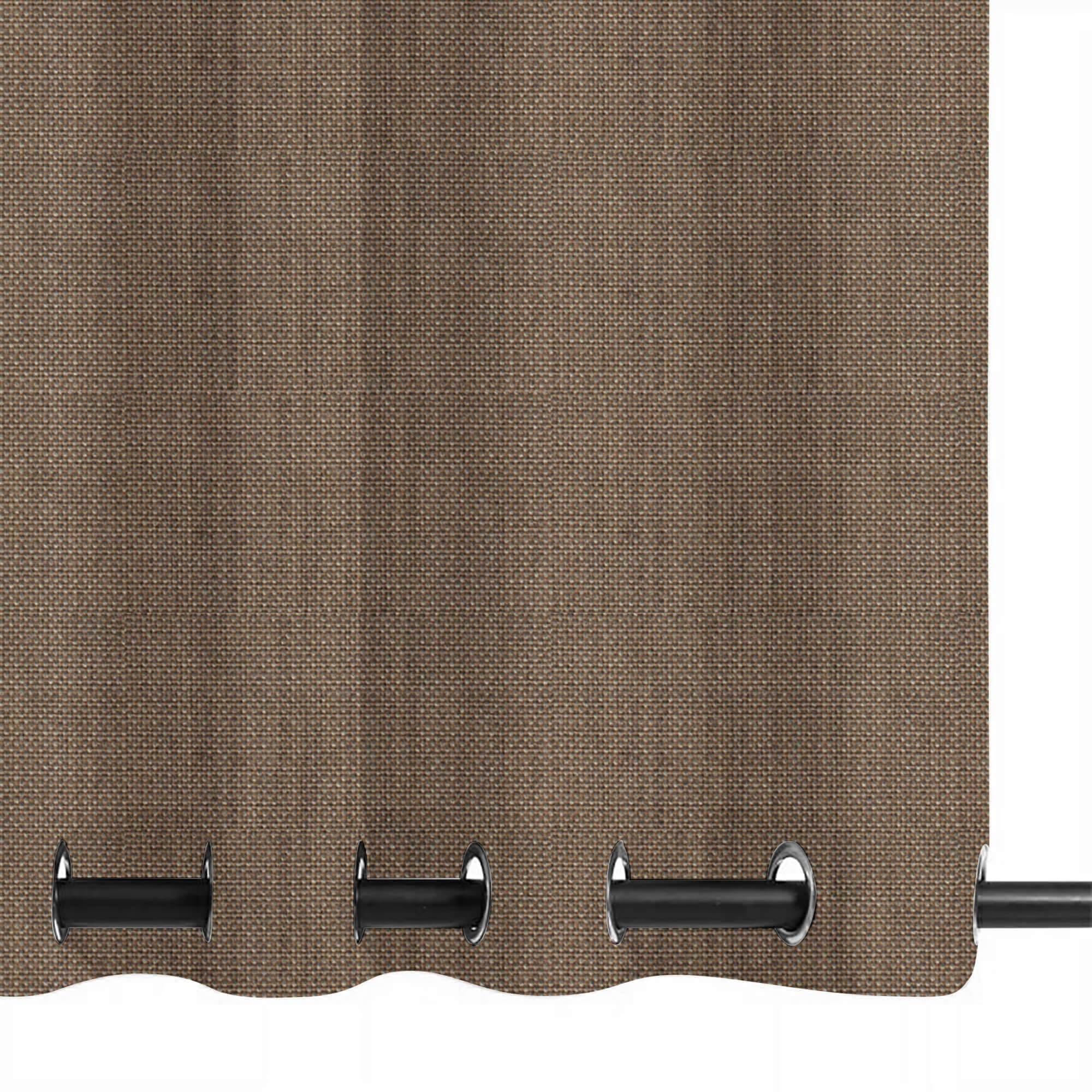 SNOWCITY Custom Sized Outdoor Curtains - Slate Brown